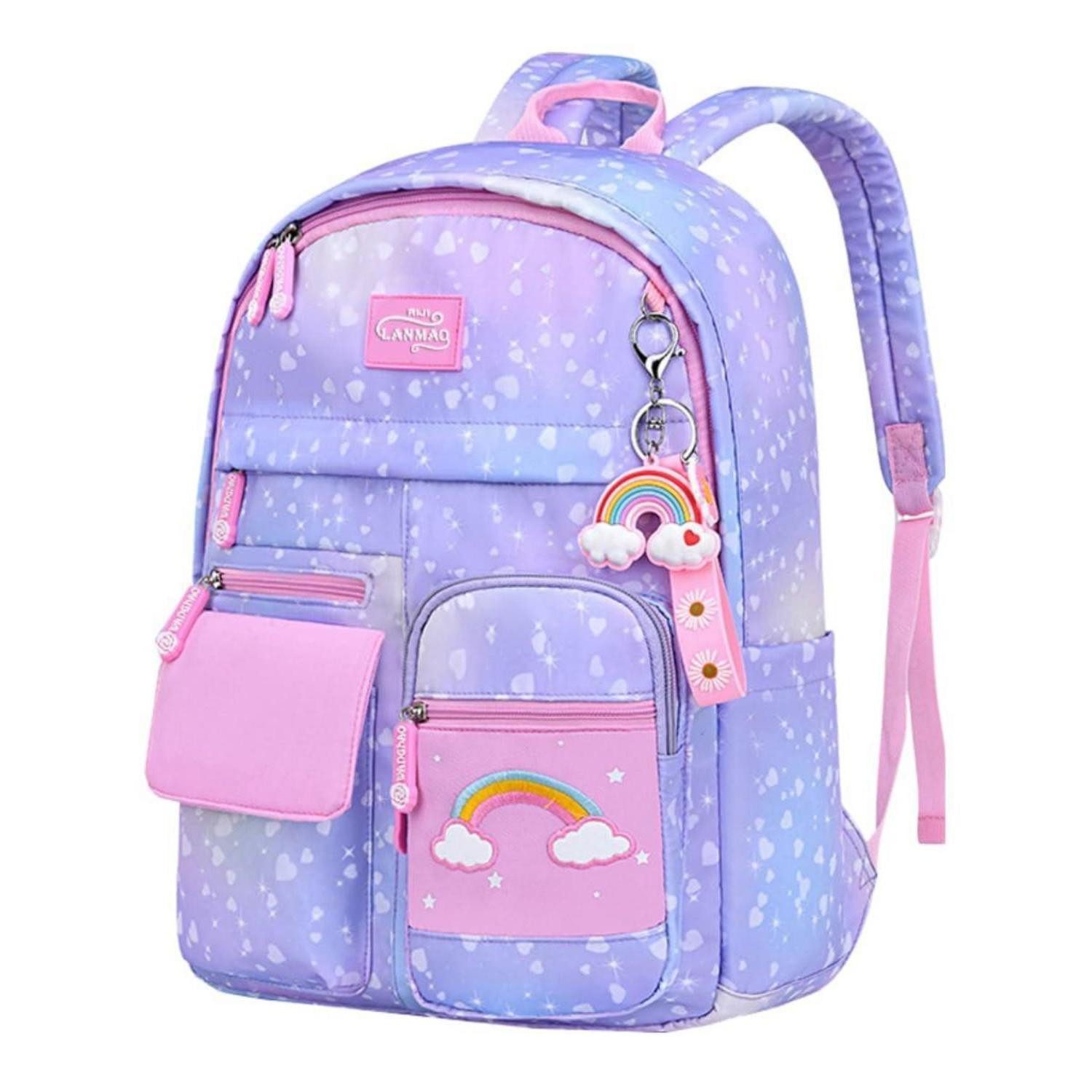 LuxusKollektion Kinderrucksack Kinderrucksack Mädchen Sternenhimmel Lila