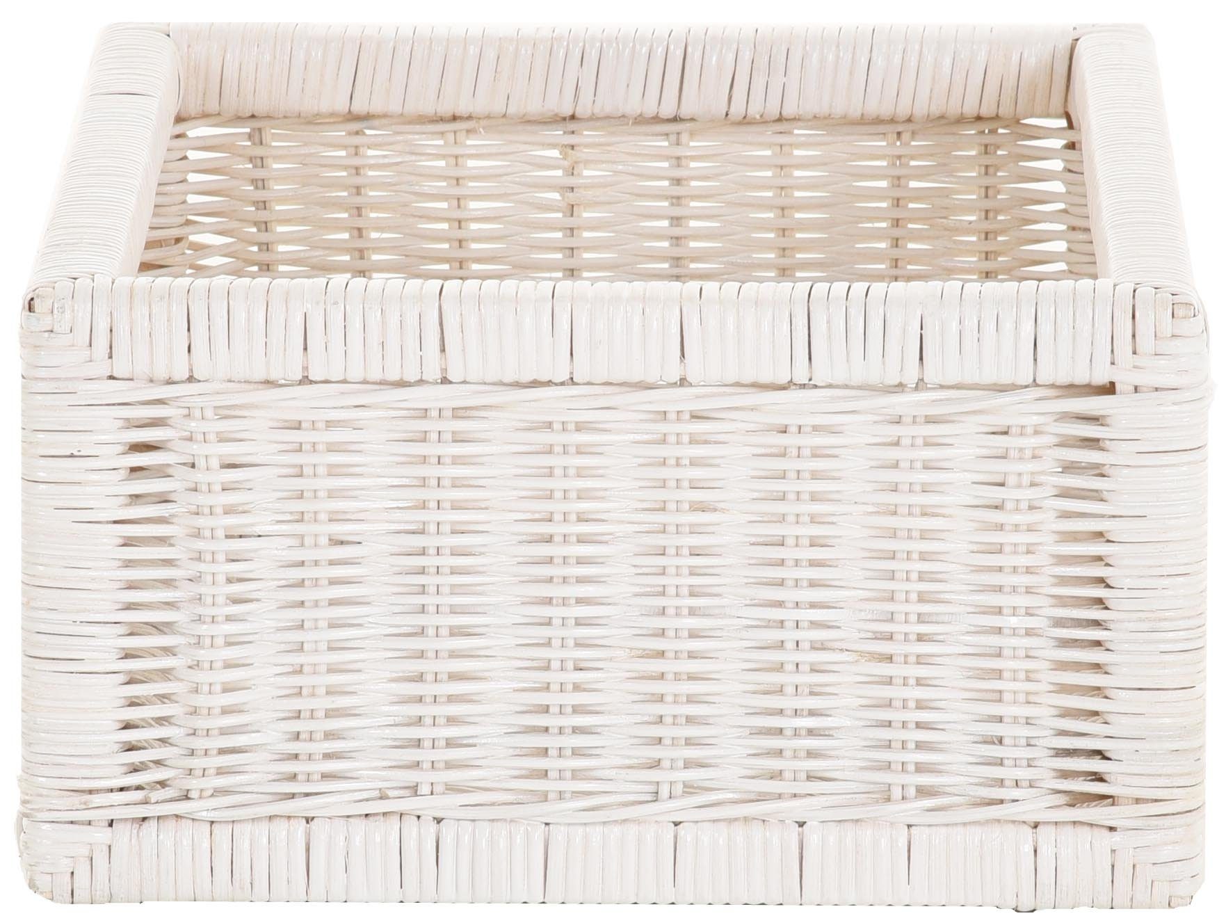 Krines Home Regalkorb 2er Set Regalkorb Aufbewahrungskorb Korb geflochten Rattan Korbset (2-teiliges Set), ca. 43 x 32 x 17,5 cm Aufbewahrung Regal Schrankkorb – Bild 4 von 5