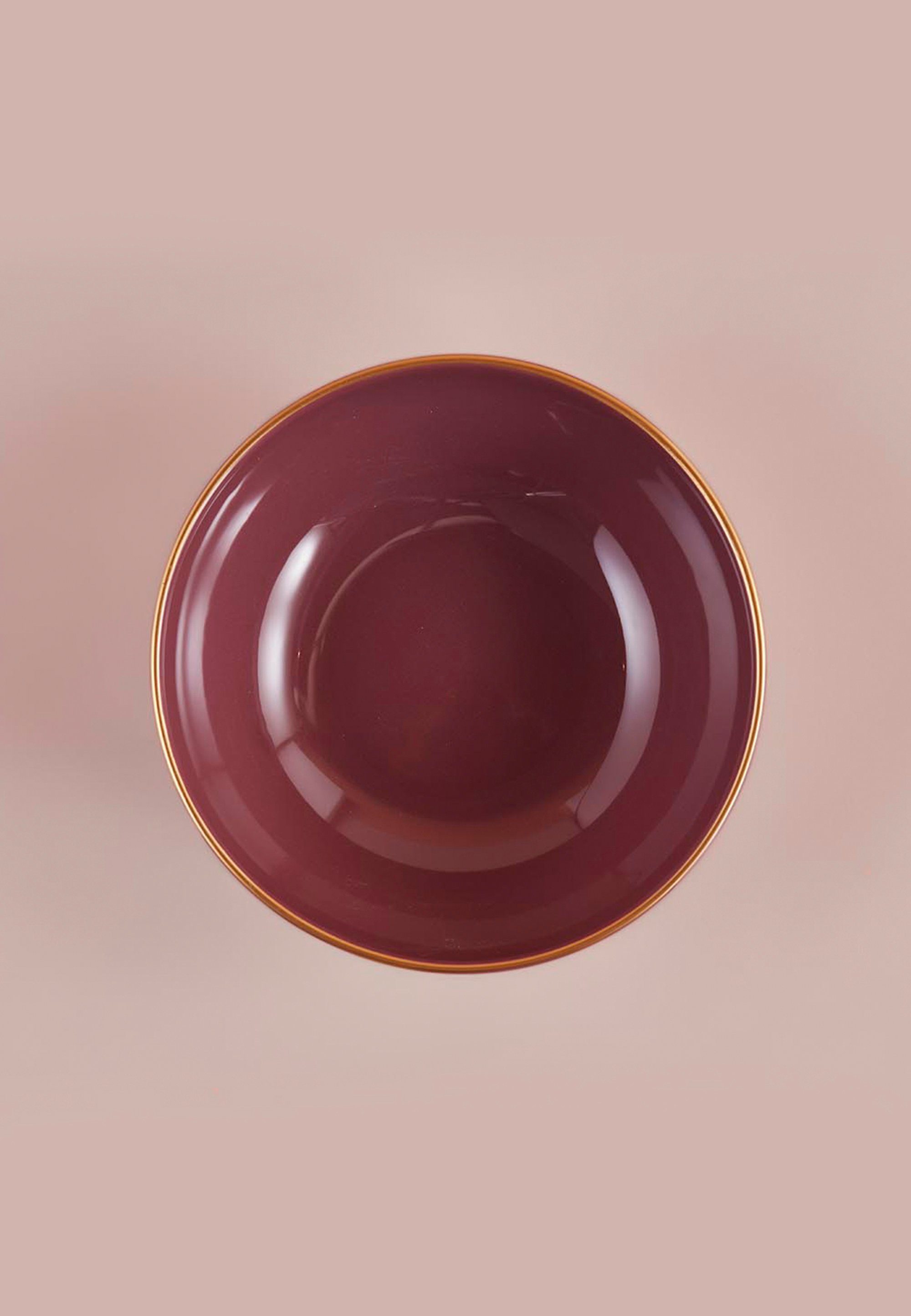 pink Maison Bella Dessertschale 25cm, (1-tlg), Keramik, handbemalt Keramik, Allure,