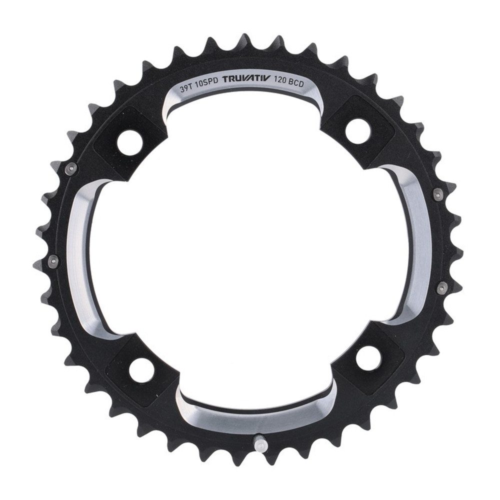 SRAM Fahrradketten Kettenblatt MTB 39 Zähne S2 2x10-fach 120mm LK, Alu, L-Pin,GXP,CNC