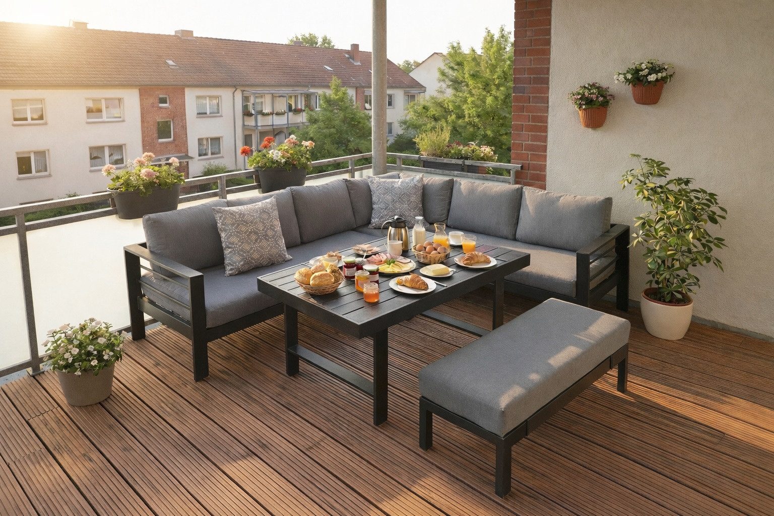 MeXo Gartenlounge-Set XXL Gartenmöbel Set Aluminium für 6-8 Personen, (Dini günstig online kaufen