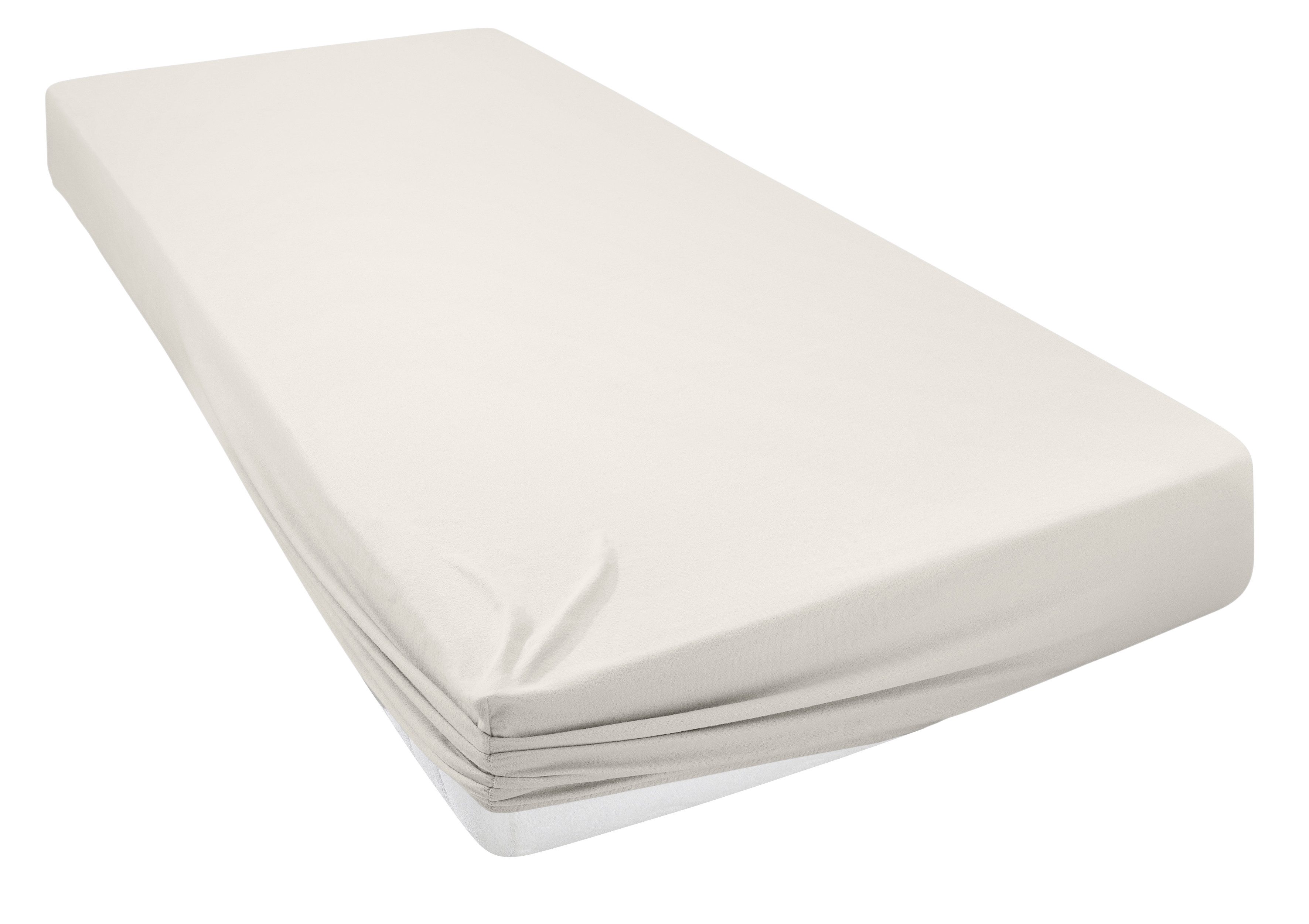 OTTO home Spannbettlaken Physalis Basic und PREMIUM Qualität, 100% Baumwolle, Jersey und Biber, Biber, Gummizug: rundum, (1 Stück), Bettlaken für Matratzen bis 18 cm Höhe, Spannbetttuch, Laken