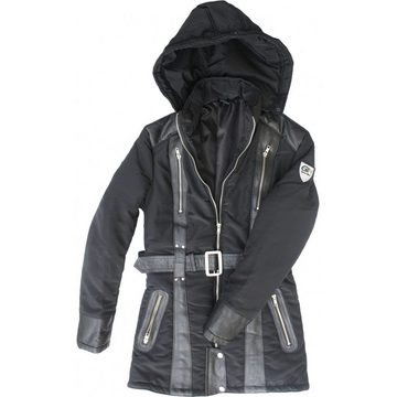 German Wear Lederjacke Trend 421J Black Lang Damen Jacke aus Textilien und Lammnappa Schwarz