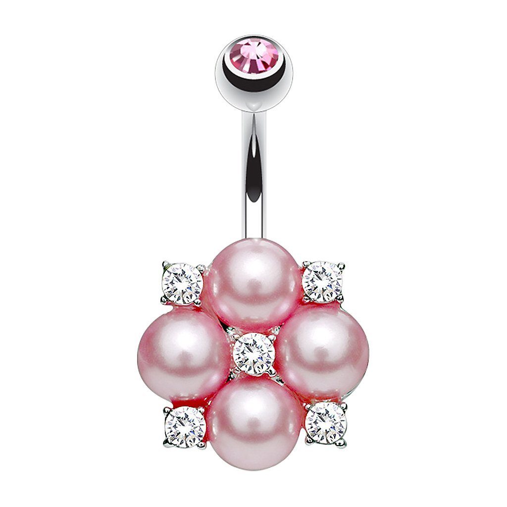 Bauchnabelpiercing Piercing Banane Chirurgenstahl Kristall Blumen