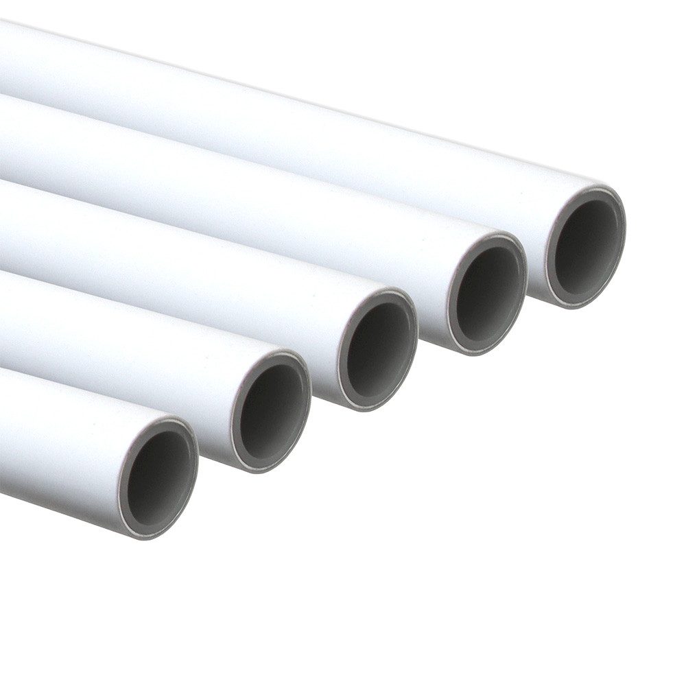 PipeTec Deutschland Alu-Verbundrohr 10m Aluverbundrohr Mehrschichtverbundrohr 26x3 mm 2m Stange weiß