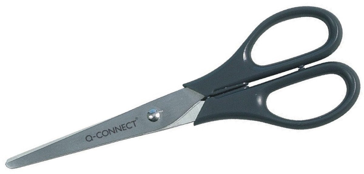 Connect Papierscheren Universalschere 18cm Edelstahl mit Kunststoffgriffen schwarz