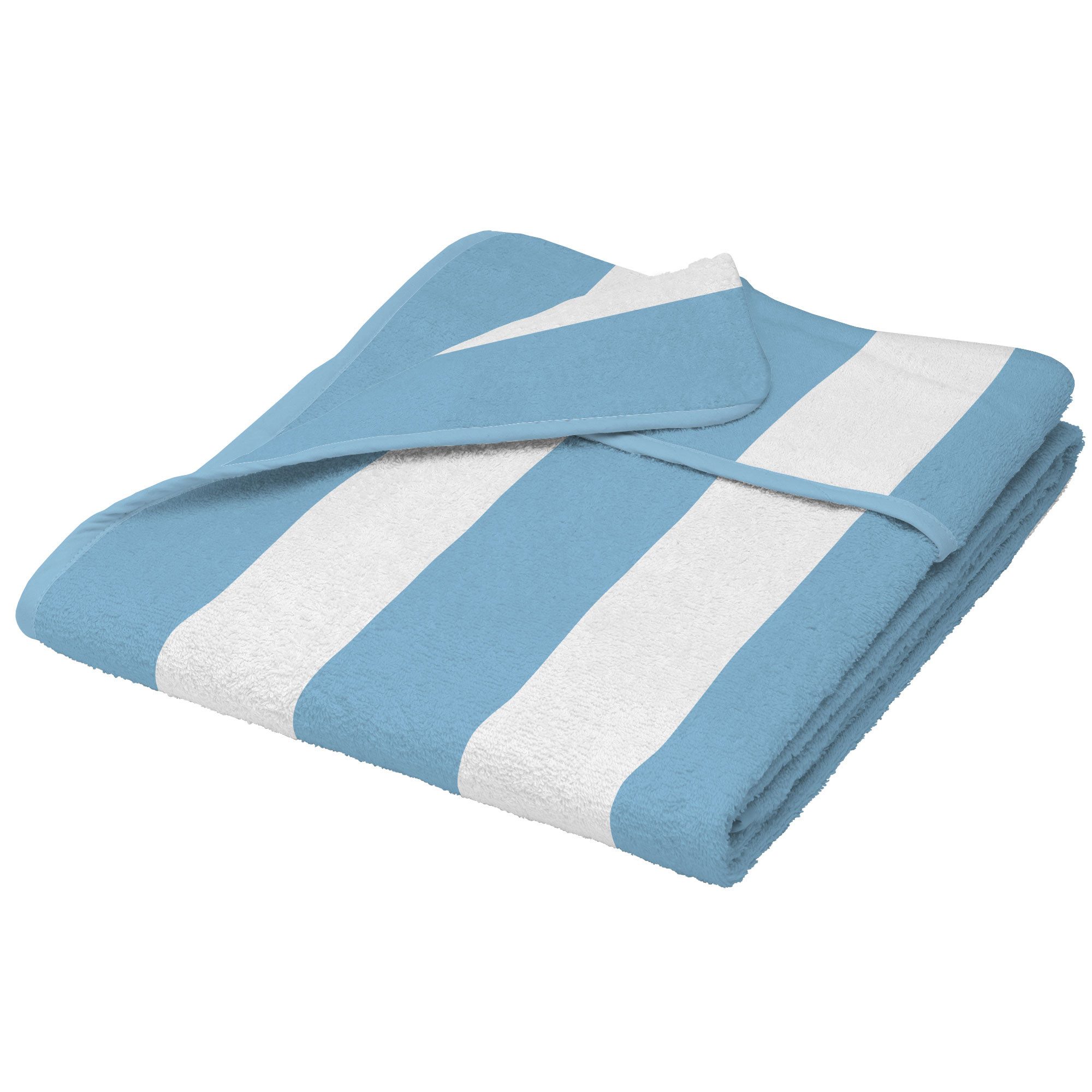 Beautissu Handtuch Handtuch Cassiss 200x75cm Blau-Weiß-gestreift, Auflage Gartenliege Handtuch Strandtuch Poolliege Garten & Strand