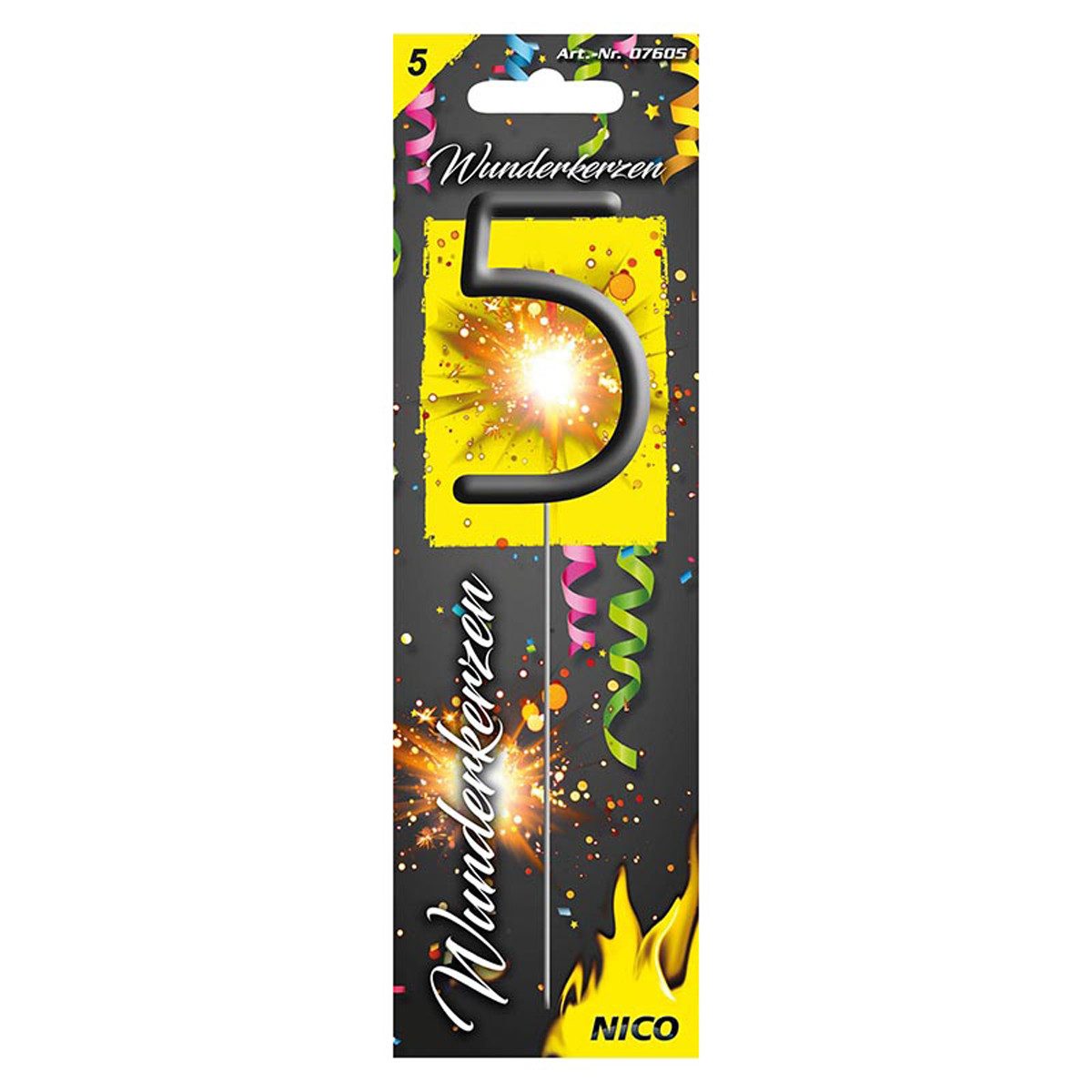 Nico Hängedekoration Wunderkerzen Zahlen #5
