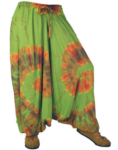 Guru-Shop Relaxhose Batik Pluderhose, Aladinhose, weite Sommerhose.. Ethno Style, alternative Bekleidung