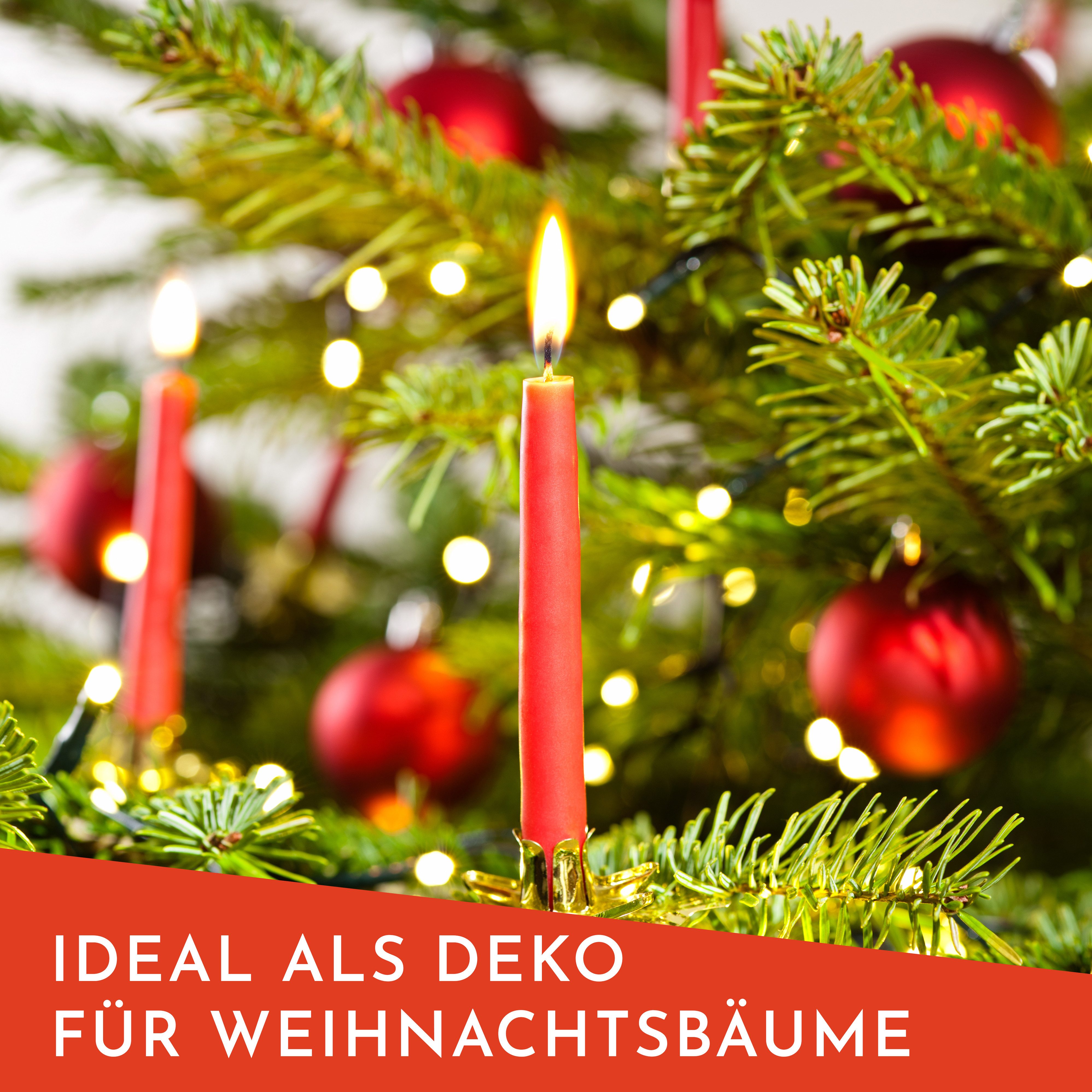 Nordstern Geburtstagskerze Baumkerzen & Pyramidenkerzen (Set, 20er), Kerzen für den Weihnachtsbaum oder Geburtstagszug