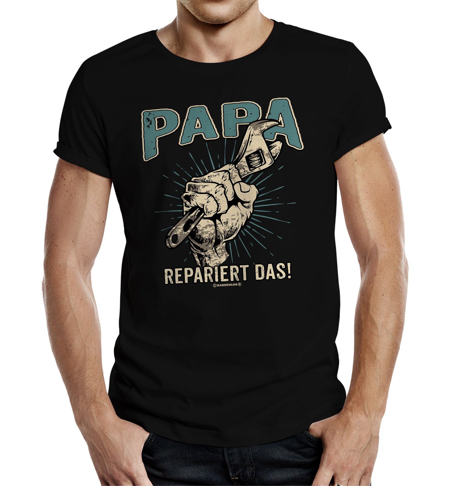 zum werdender das oder Papa Papa - repariert Vater Vatertag, T-Shirt Geschenk Rahmenlos