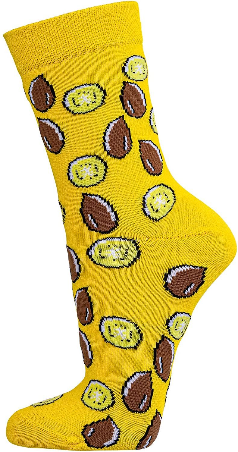Wowerat Freizeitsocken 3 Paar modische Damensocken, Bunte Früchte, Spaß Socken, Motivsocken