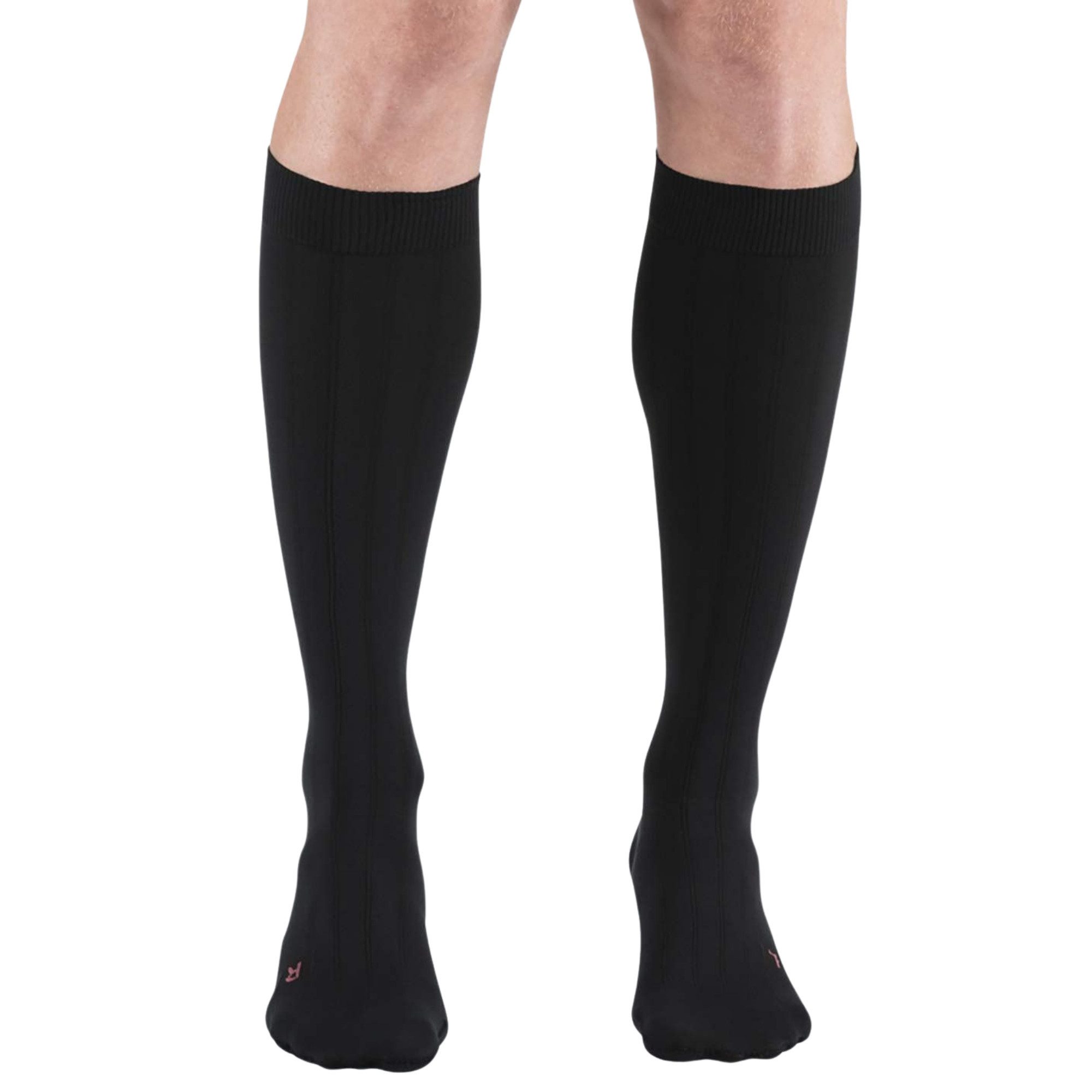 MEDI Kompressionsstrümpfe mediven for men Kniestrümpfe AD, Schwarz, CCL2 (KKL2), Normal