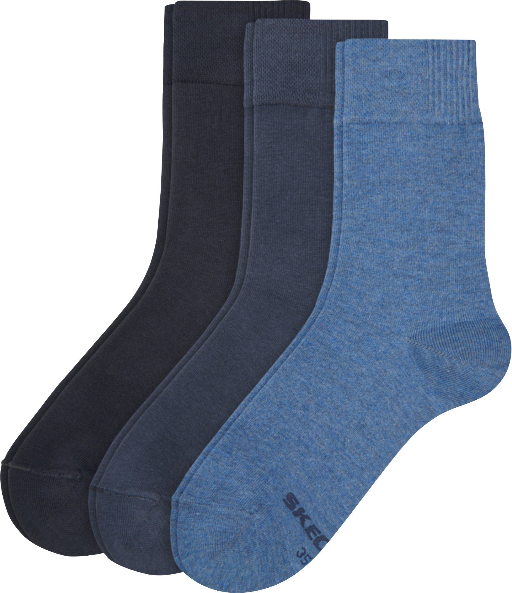 Skechers Socken Damen-Socken 3 Paar Uni blau