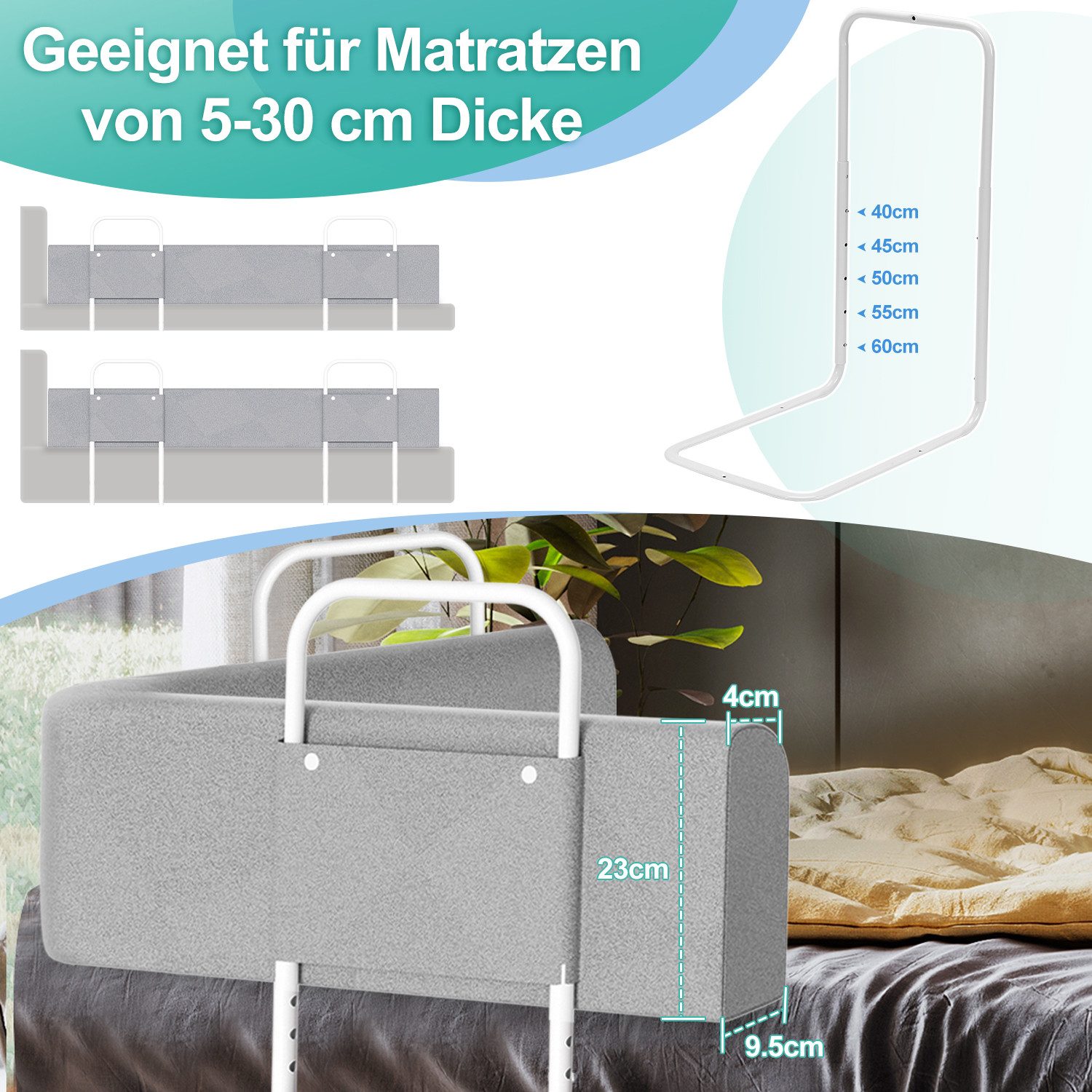 Clanmacy Bettschutzgitter Bettgitter Bettschutzgitter Kinder Rausfallschutz günstig online kaufen