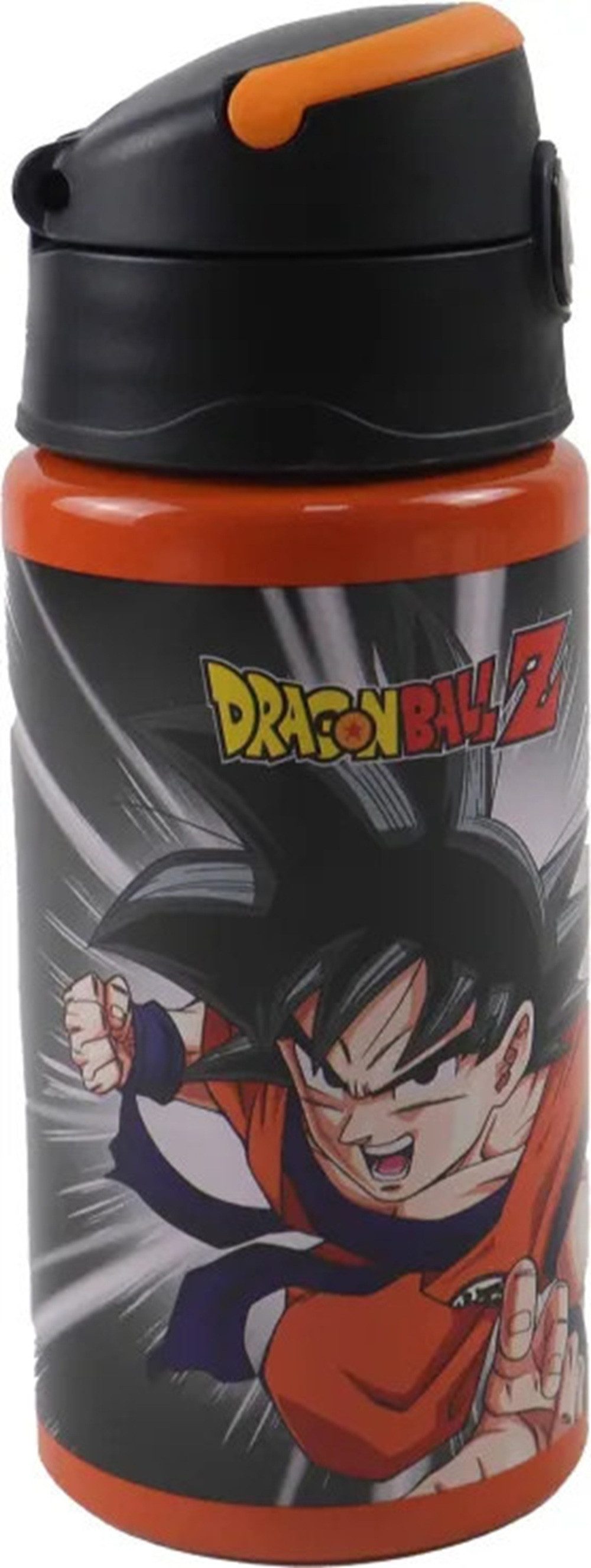 Dragon Ball Trinkflasche Dragon Ball Aluminiumflasche mit Haken 500 ml, Flasche mit Schutzkappe und Staubschutz