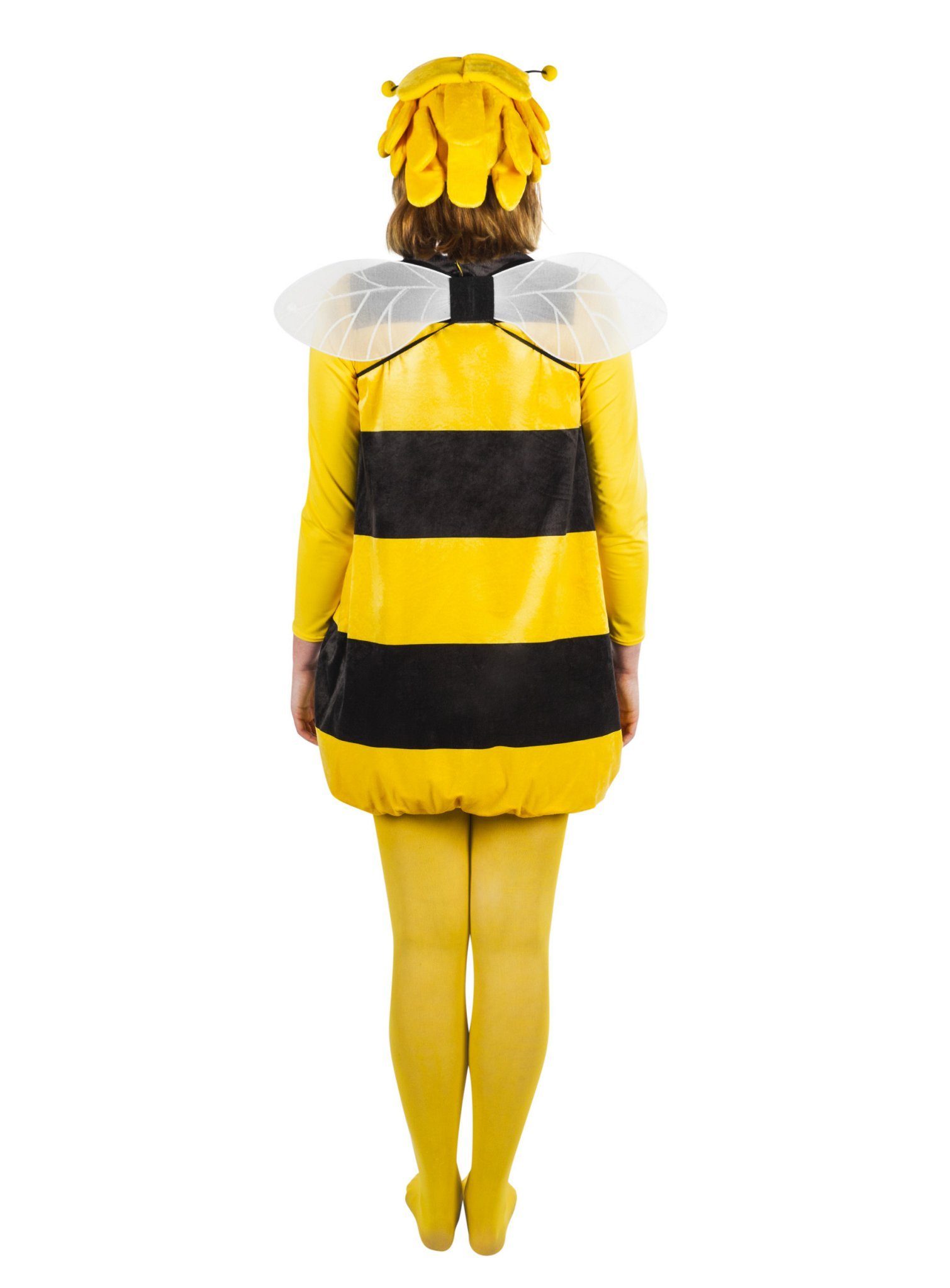 Maskworld Kostüm Biene Maja Kostüm - 2teiliges Fasching Tierkostüm, Hochwertiges Lizenzkostüm der beliebten Biene aus der animierten TV-S