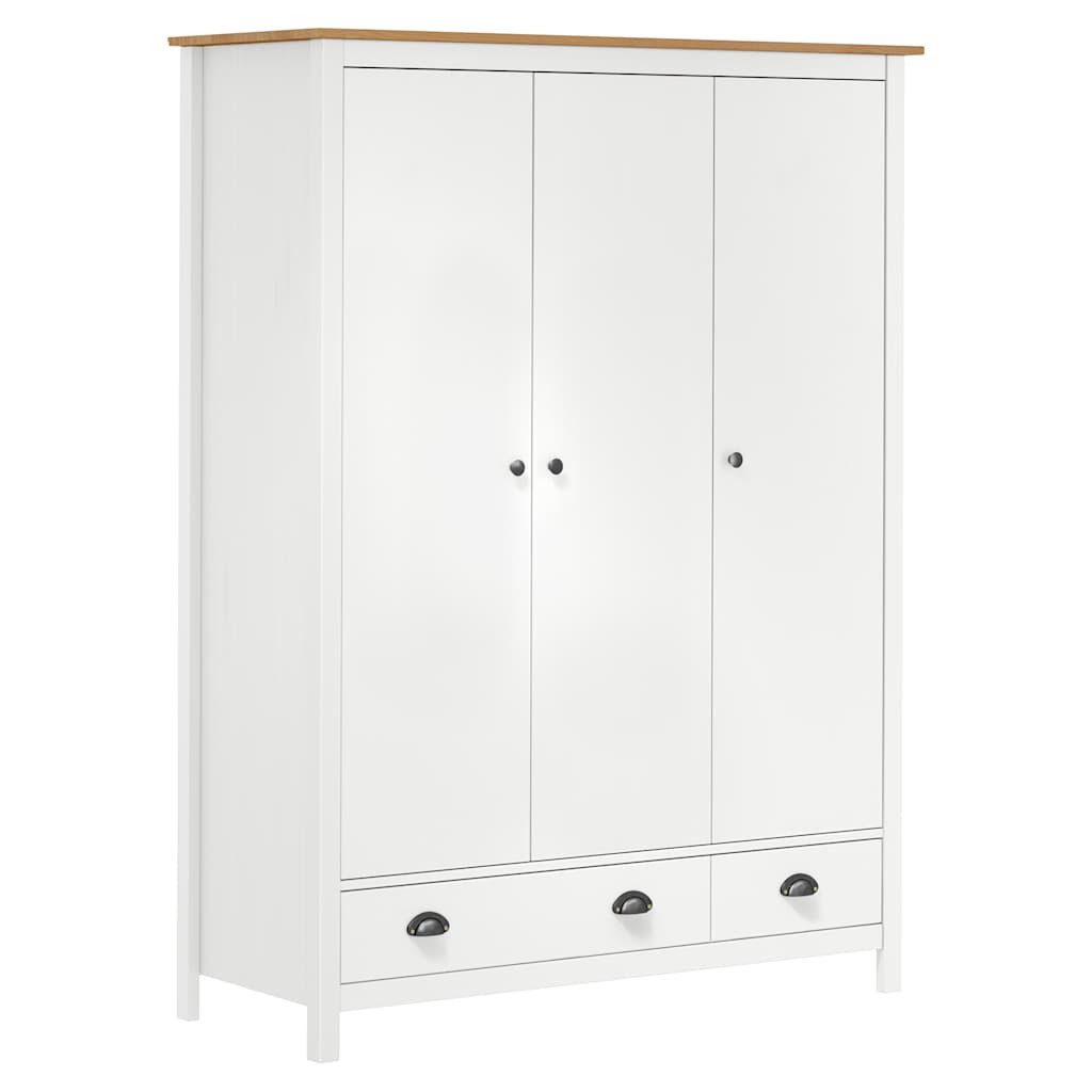 vidaXL Kleiderschrank Kleiderschrank mit 3 Türen Hill Weiß 127x50x170 cm Ki günstig online kaufen