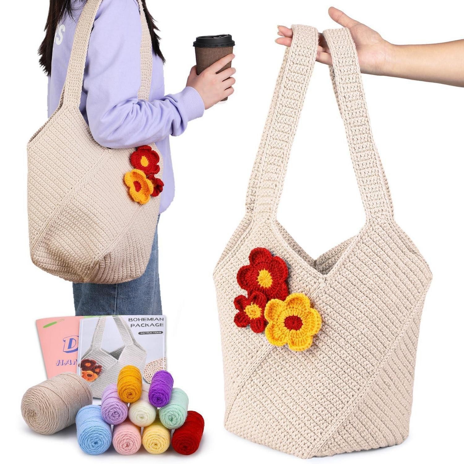 LuxusKollektion Kreativset Häkelset Rucksack Kit Khaki