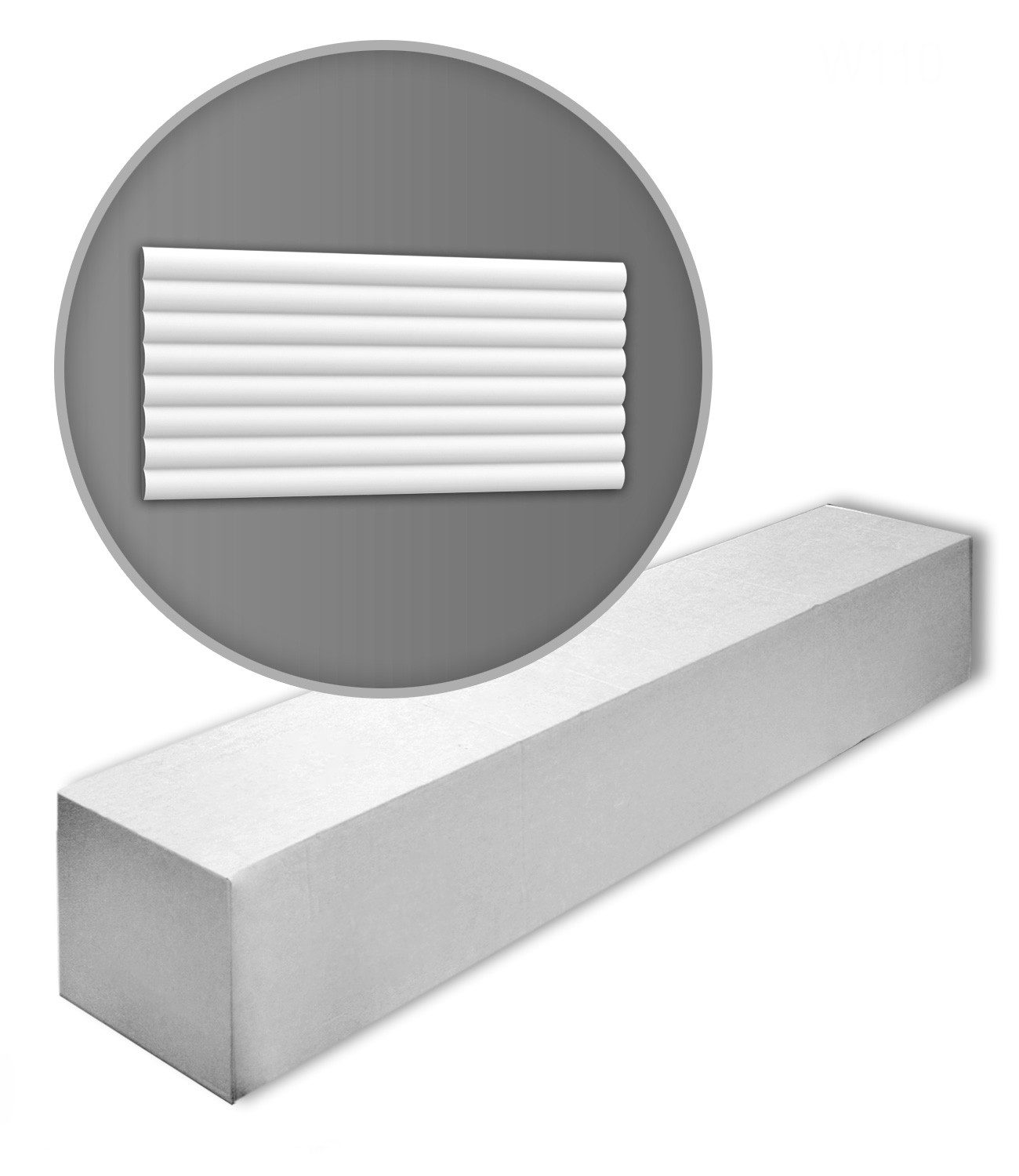 Orac Decor 3D Wandpaneel W110-box MODERN 3D Wandpaneele 1 Karton mit 8 Zierlementen 16 m, BxL: 25x200 cm, 0 qm, (1 Karton Paneel-Set, 8-tlg., HILL Stuck-Wandpaneele Zierelemente Dekorelemente) weiß vorgrundiert