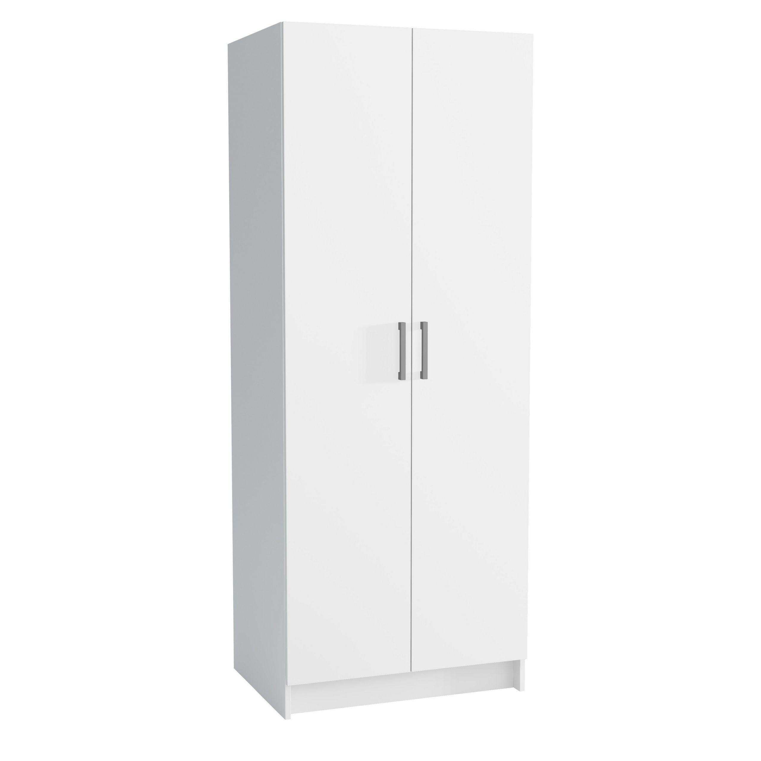 Masseno Drehtürenschrank ZEFIRO 75 cm Kleiderschrank 2 Türen Schlafzimmerschrank Weiß