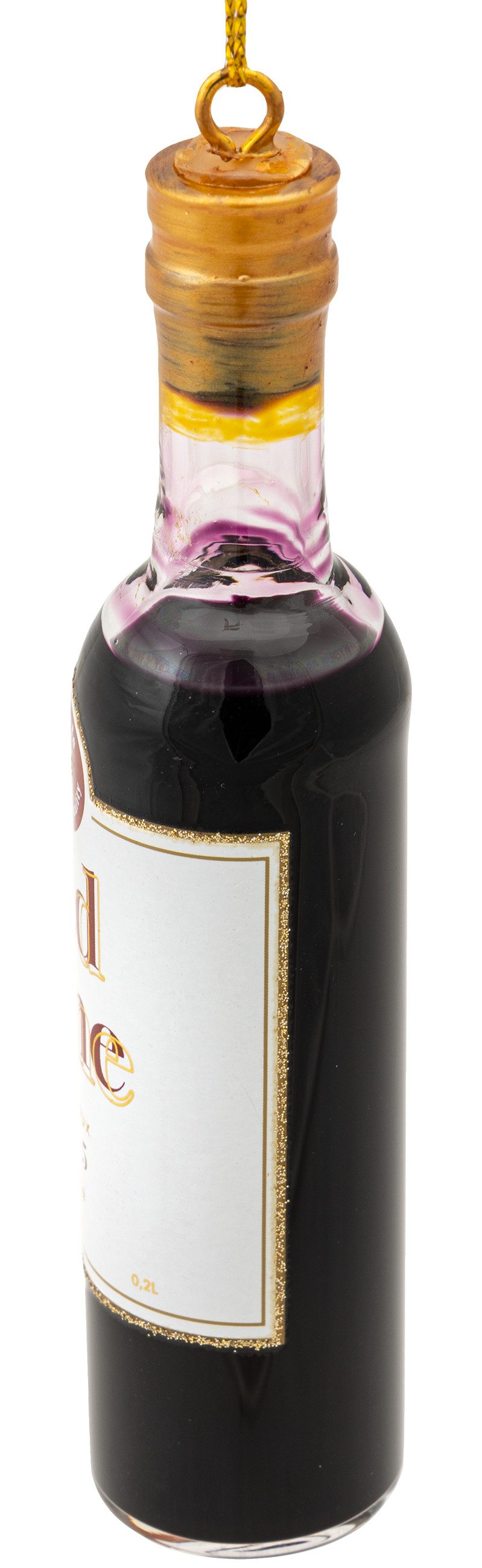 SIKORA Christbaumschmuck Rotwein Flasche besondere Weihnachtskugel Glas Anh günstig online kaufen
