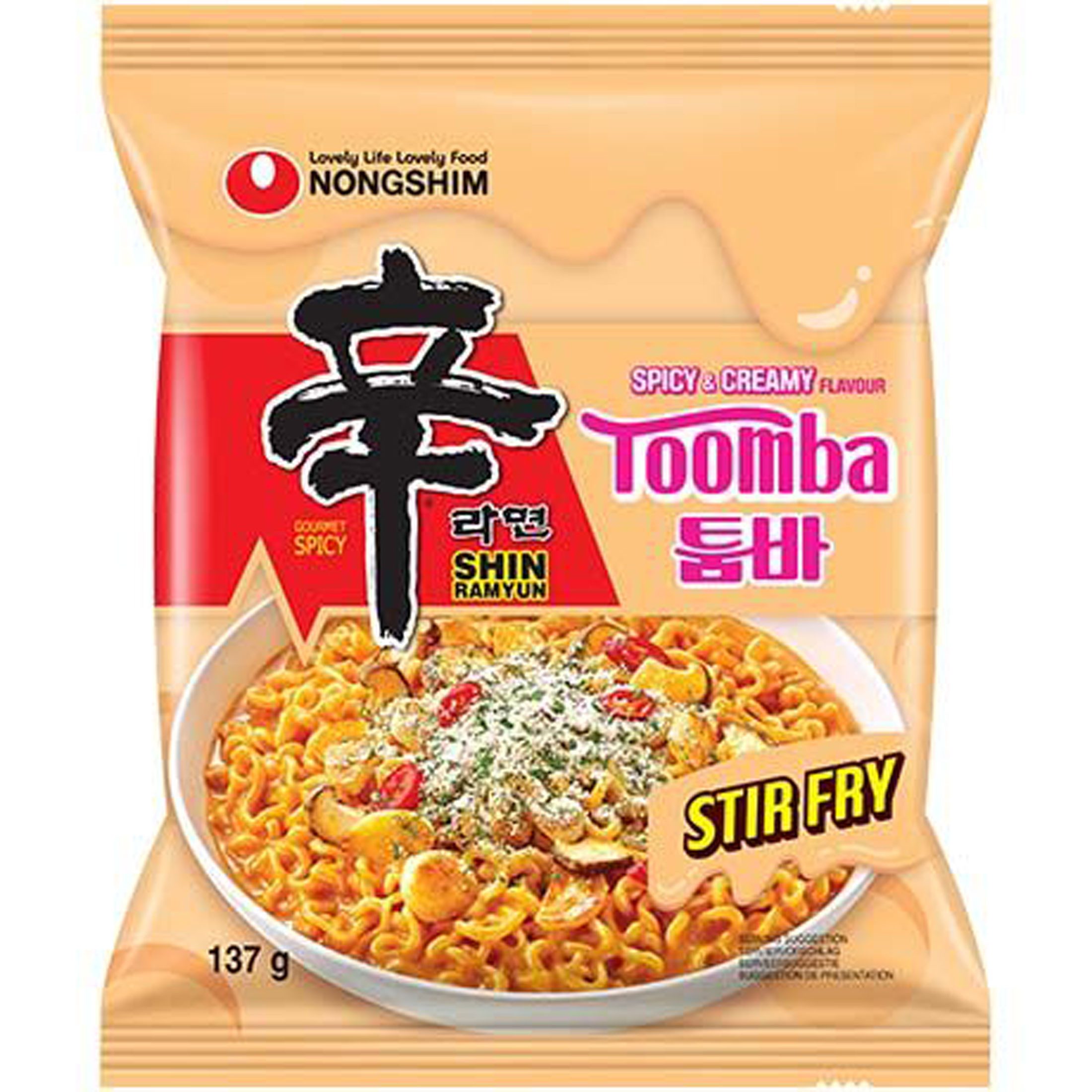 Nong Shim Fertiggericht 4x137g Nong Shim Shin Ramyun Toomba Instantnudeln scharf und cremig