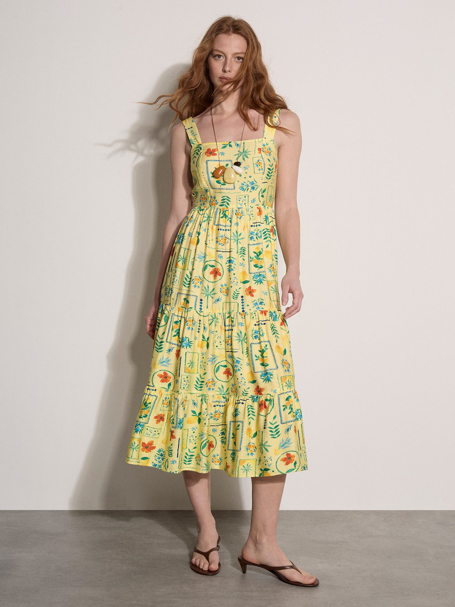 Midikleid Gestuftes Midi-Kleid
