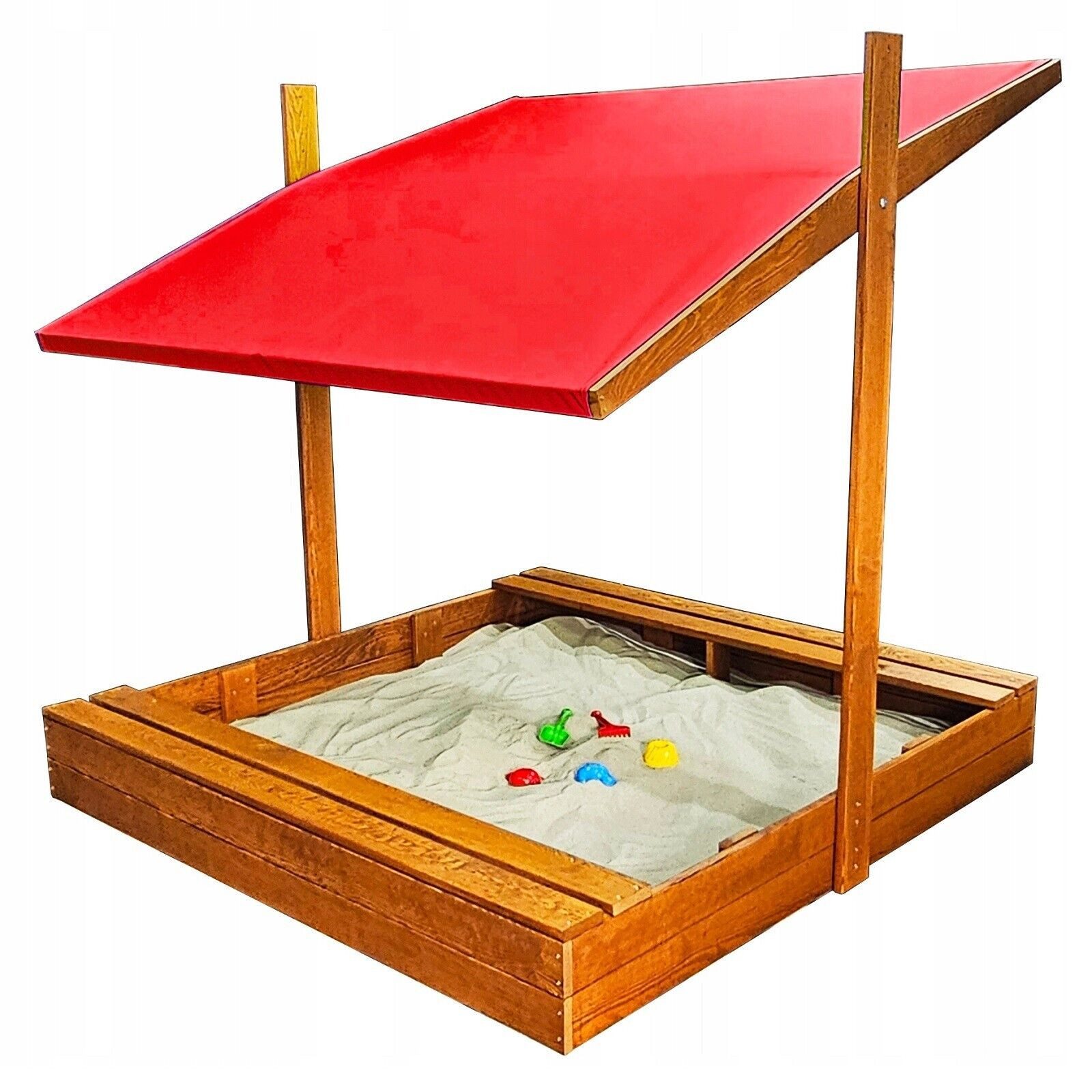 QLS Sandkasten 120cm mit Dach, Holz günstig online kaufen