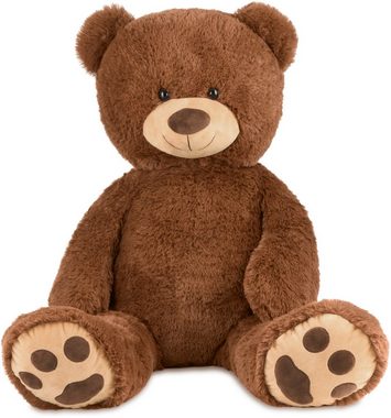 BRUBAKER Kuscheltier XXL Teddybär 100 cm groß mit Herz Seni Seviyorum (1-St), großer Teddy Bär, Stofftier Plüschtier