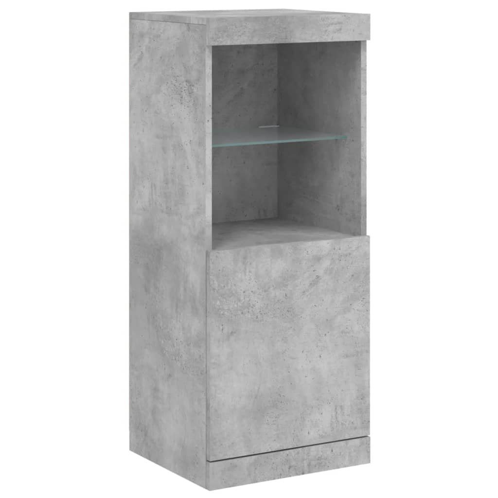 vidaXL Sideboard Sideboard mit LED-Leuchten Betongrau günstig online kaufen