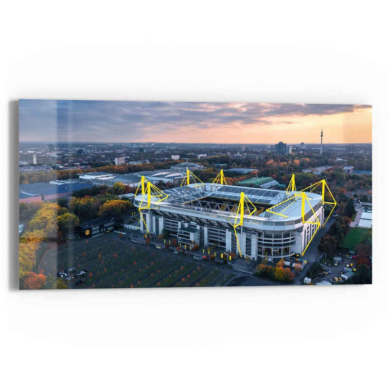 DEQORI Glasbild 'Signal Iduna, Dortmund', 'Signal Iduna, Dortmund', Glas Wandbild Bild schwebend modern