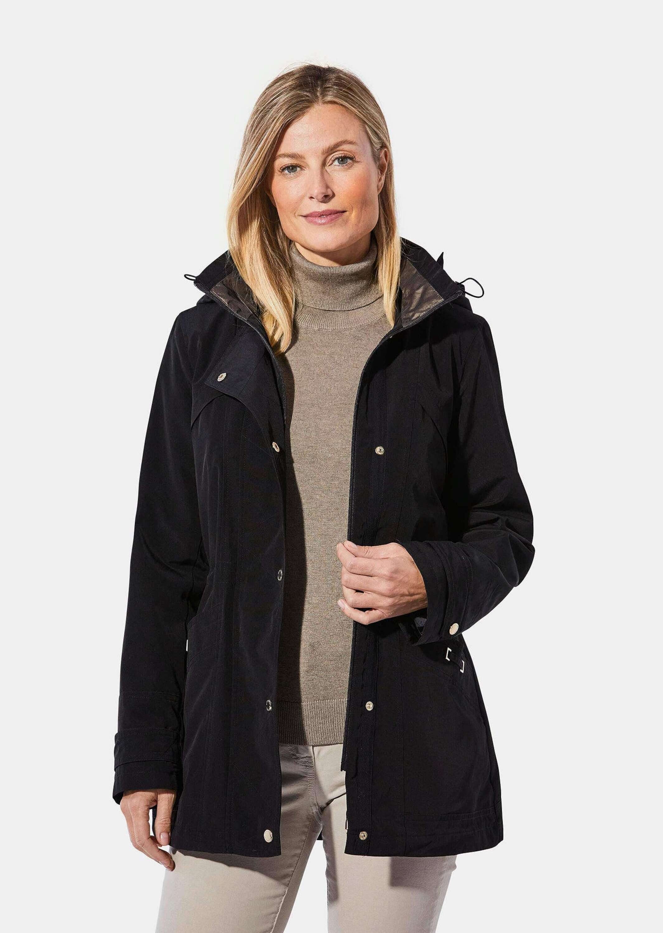 Weatherproof since 1948 Jerseyblazer Kurzmantel mit Kapuze Regenmantel mit günstig online kaufen