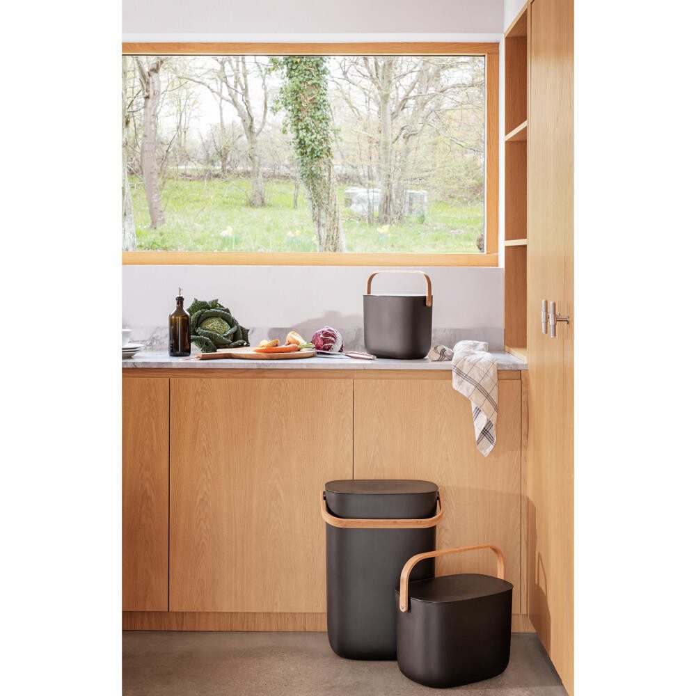 Eva Solo Mülleimer Reflect für 2 Beutel, Black, 16 L