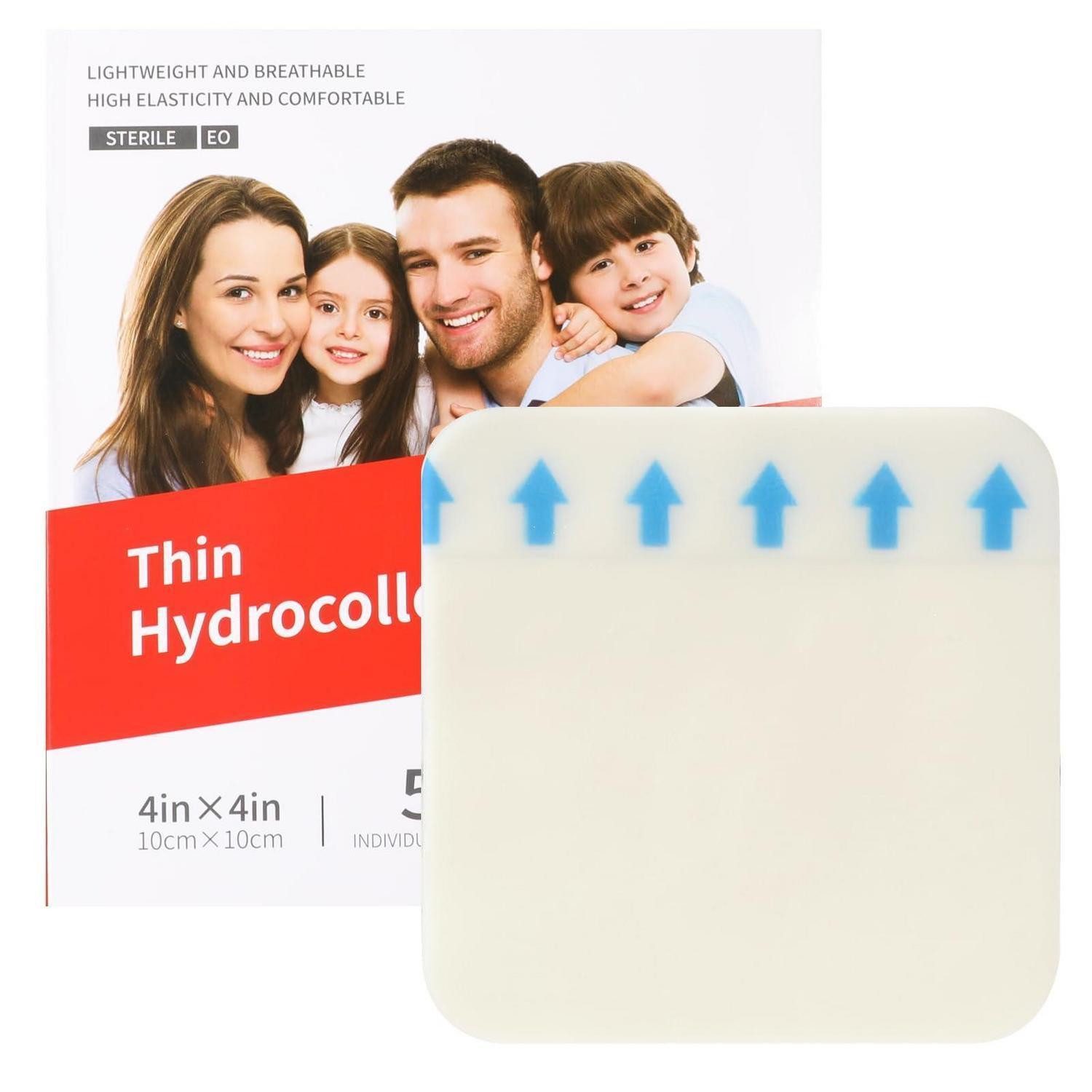 LuxusKollektion Wundpflaster Hydrokolloid Pflaster 5 Stück 10 x 10 cm wasserdicht für Blasen
