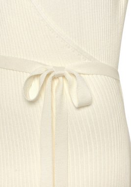 LASCANA Strickkleid -Loungekleid zum wickeln mit Taillengürtel, Loungewear
