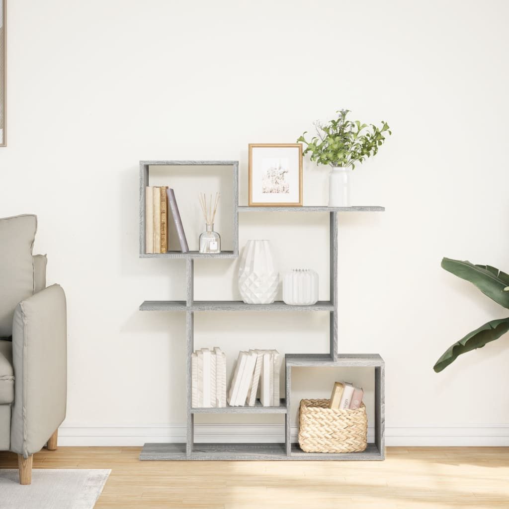 vidaXL Bücherregal Raumteiler-Bücherregal Grau Sonoma 92x29x112 günstig online kaufen