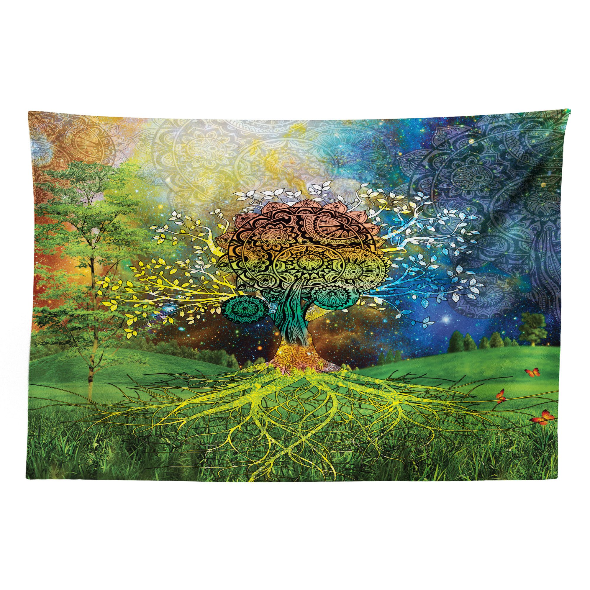 Abakuhaus Wandteppich aus Weiches Mikrofaser Stoff Für das Wohn und Schlafzimmer, rechteckig, Ethnisch Mutter Erde Theme