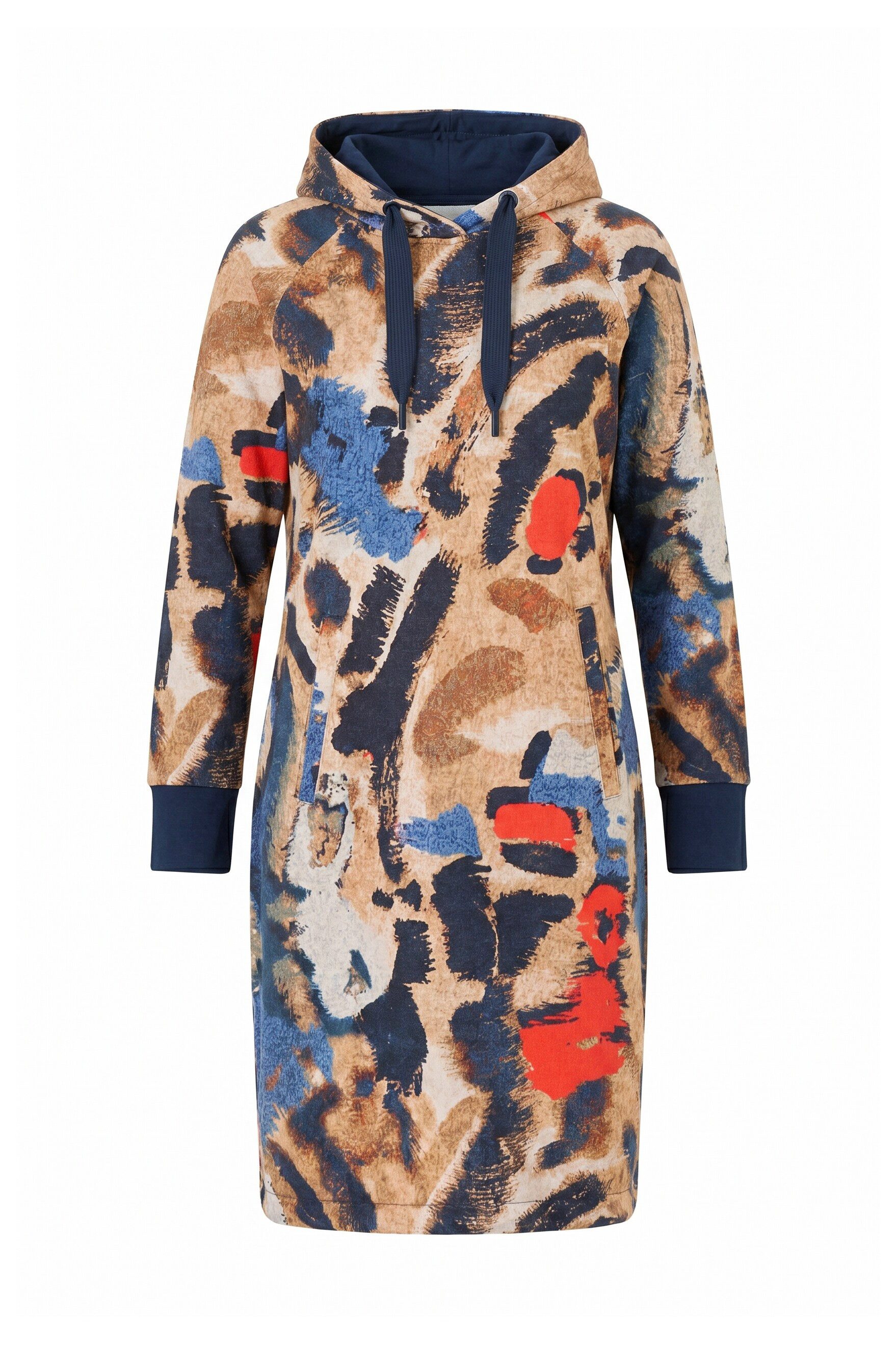Laurasøn Sweatkleid SweatkleidKapuze Langarm Print – Bild 2 von 4