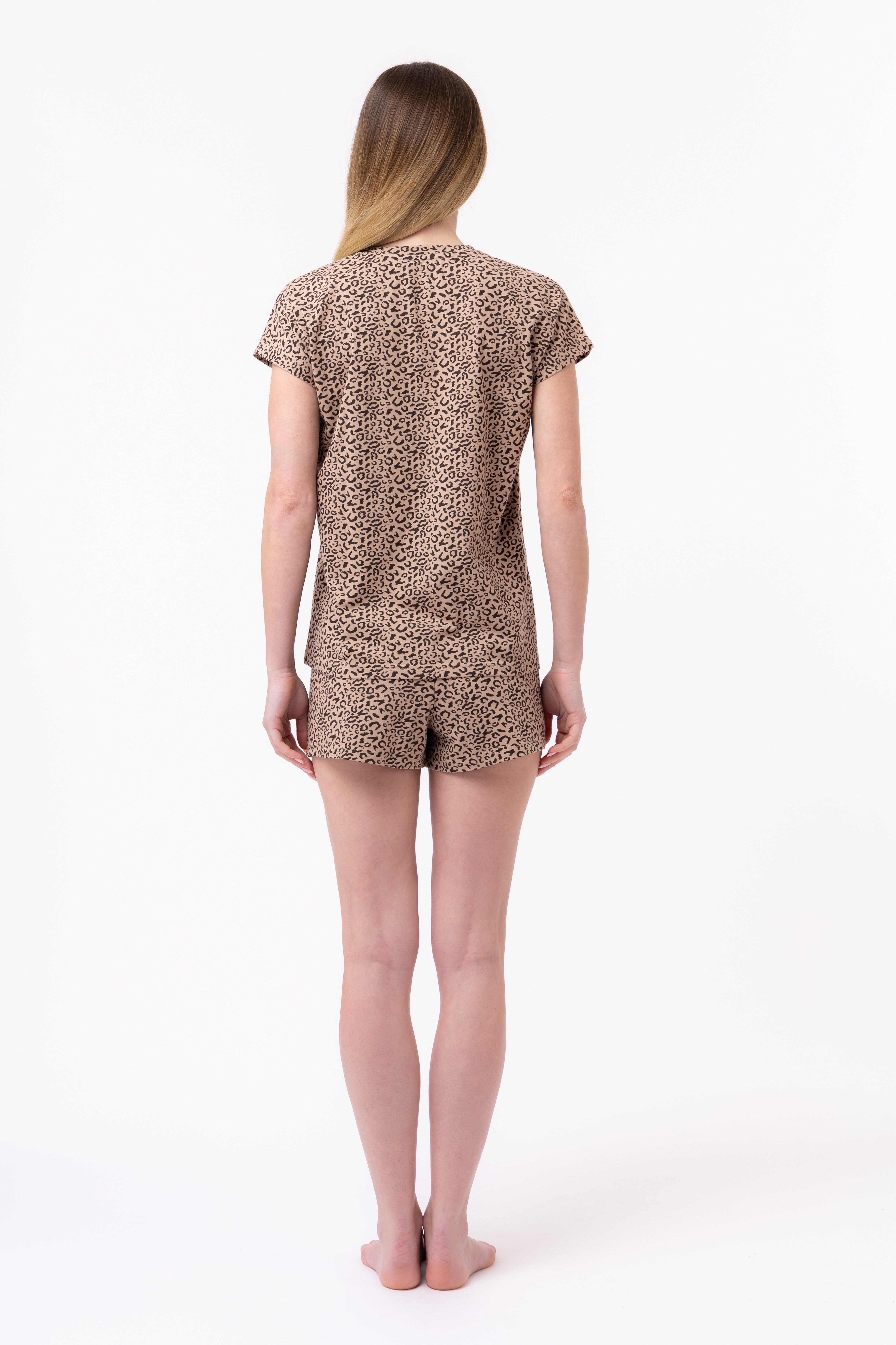 Fila Shorty (2 tlg) im Animal-Look, Baumwolle, Kurzarm
