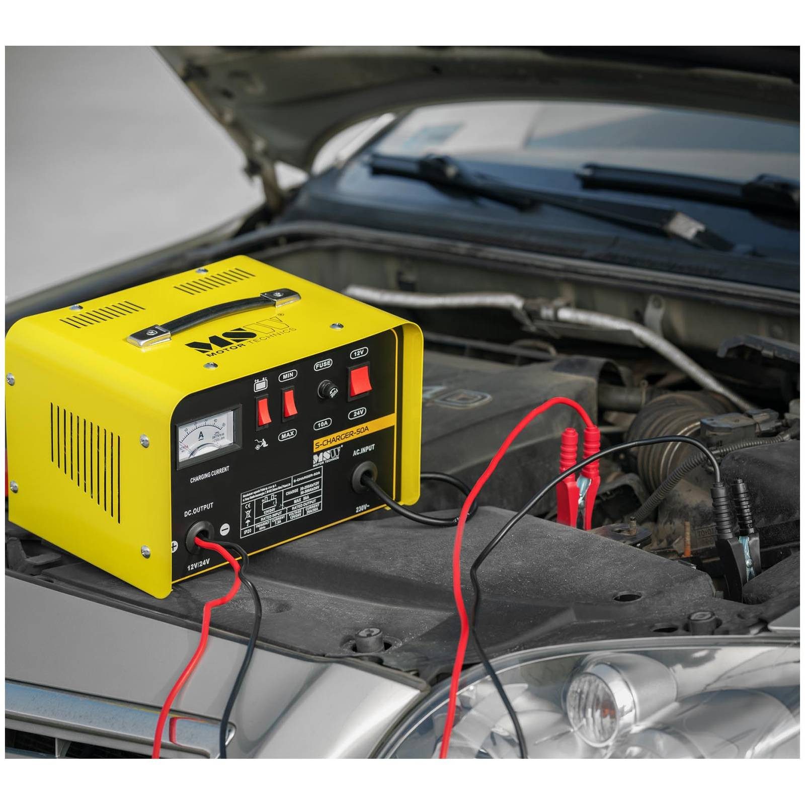 MSW KFZ PKW Batterieladegerät Starthilfe 12/24 V - 20/30 A Autobatterie-Ladegerät – Bild 5 von 5