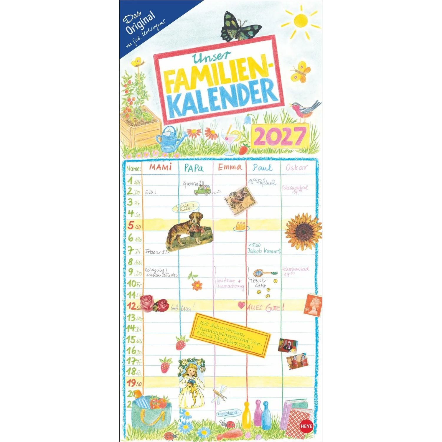 HEYE Wandkalender Gabi Kohwagner Unser Familienkalender 2027