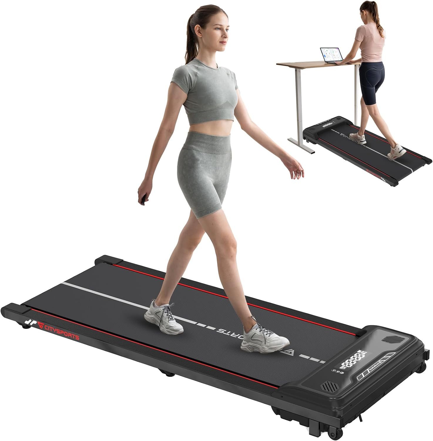 CITYSPORTS Laufband WP6 Walking/Jogging Pad 440W (Mit Toolkit, mit