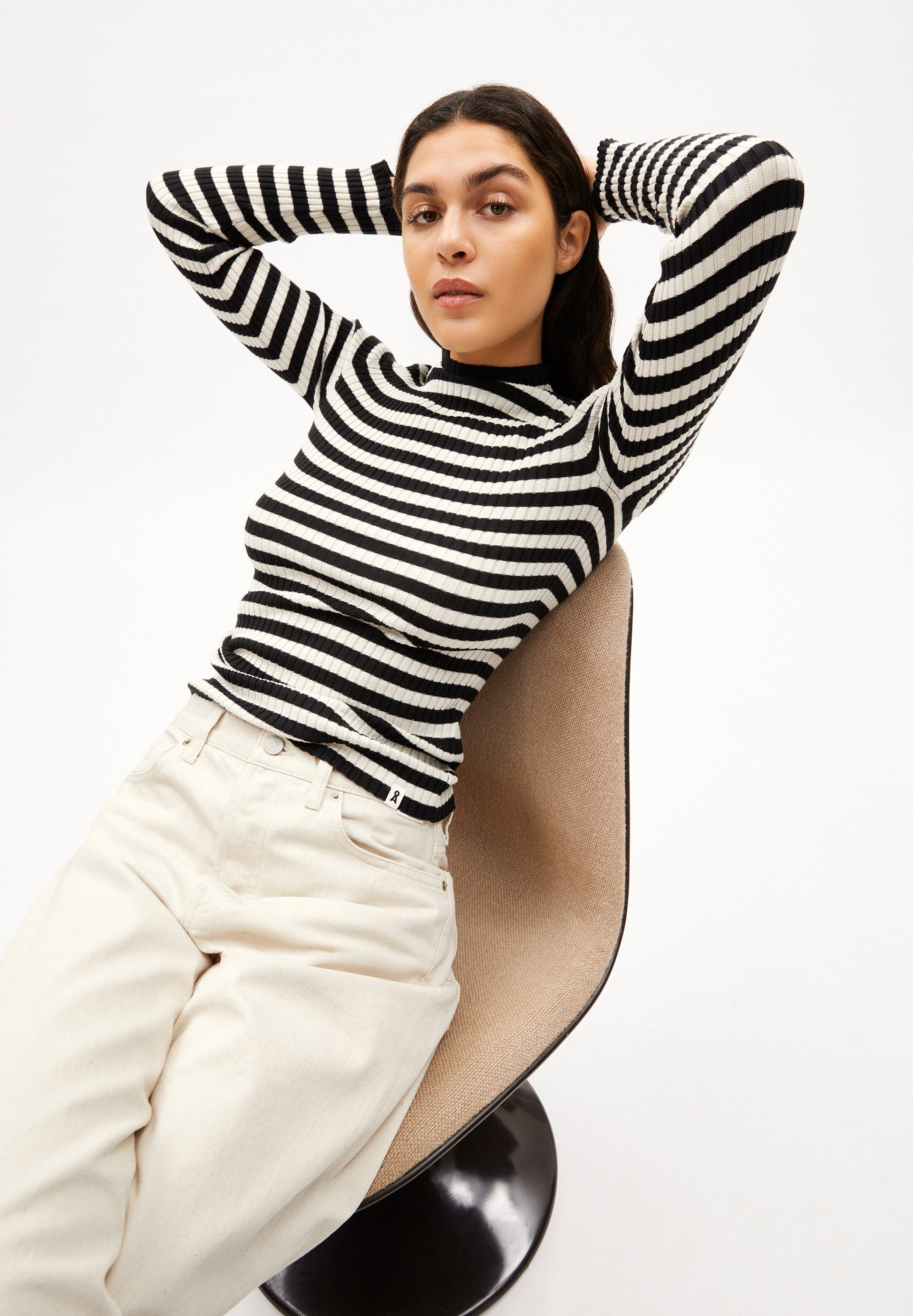 Armedangels Strickpullover ALAANIA STRIPED Fitted