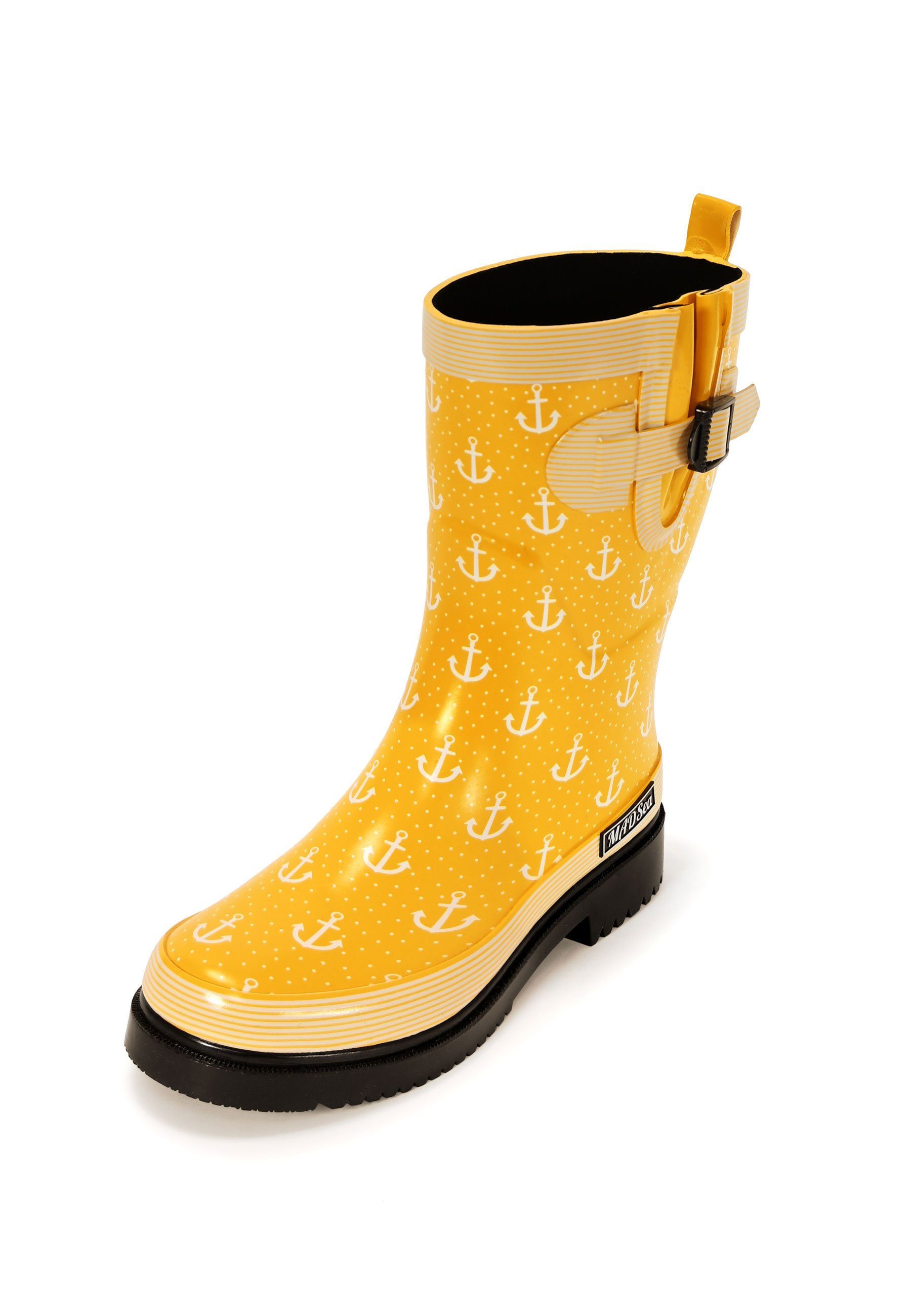 MADSea Anchor Gummistiefel mit dekorativen Schnalle mit Dehnfalte günstig online kaufen