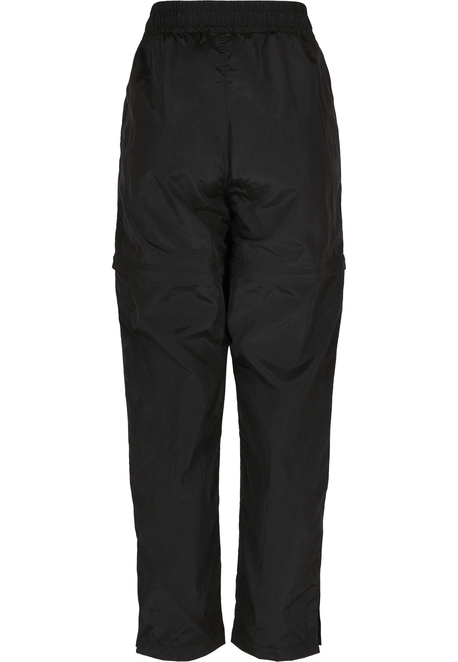 URBAN CLASSICS Stoffhose Urban Classics Damen Ladies Shiny Crinkle Nylon Zip Pants (1-tlg)