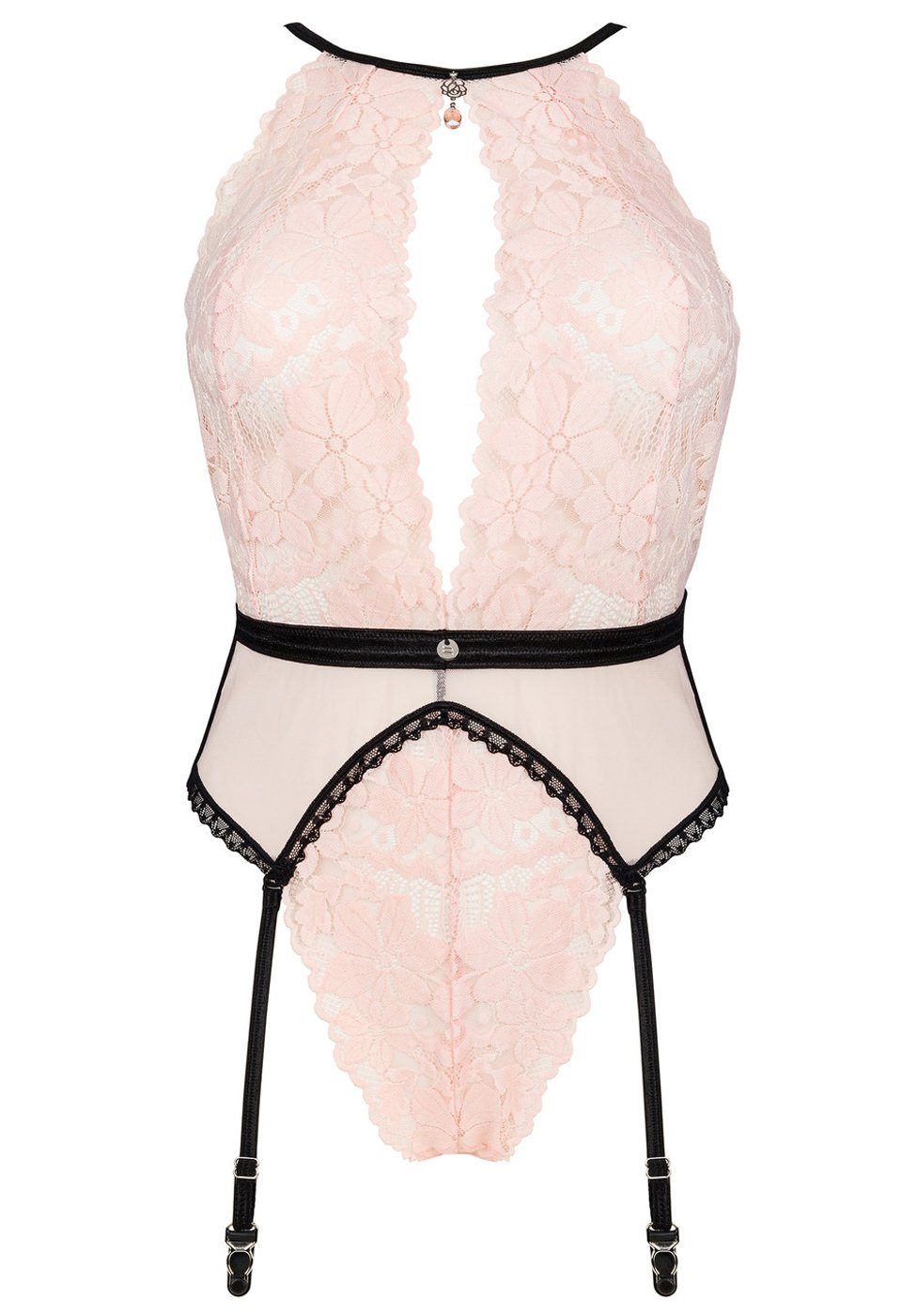 Obsessive Body Lilines Body mit Spitze - rosa (1-tlg) Spitze