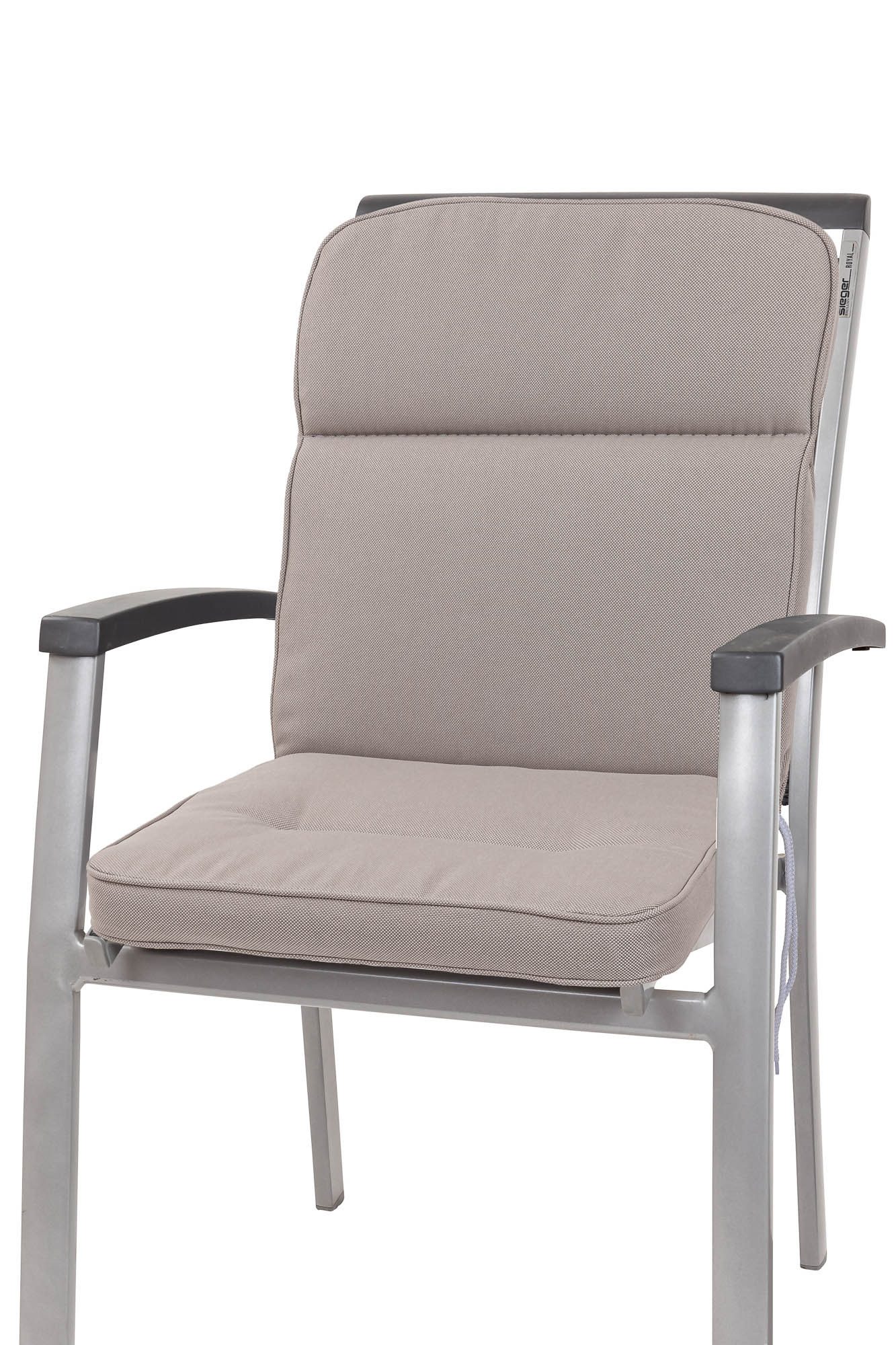 KETTtex Sesselauflage Niederlehner Alicante 2314 hellgrau 100x50x7 cm wasserabweisend