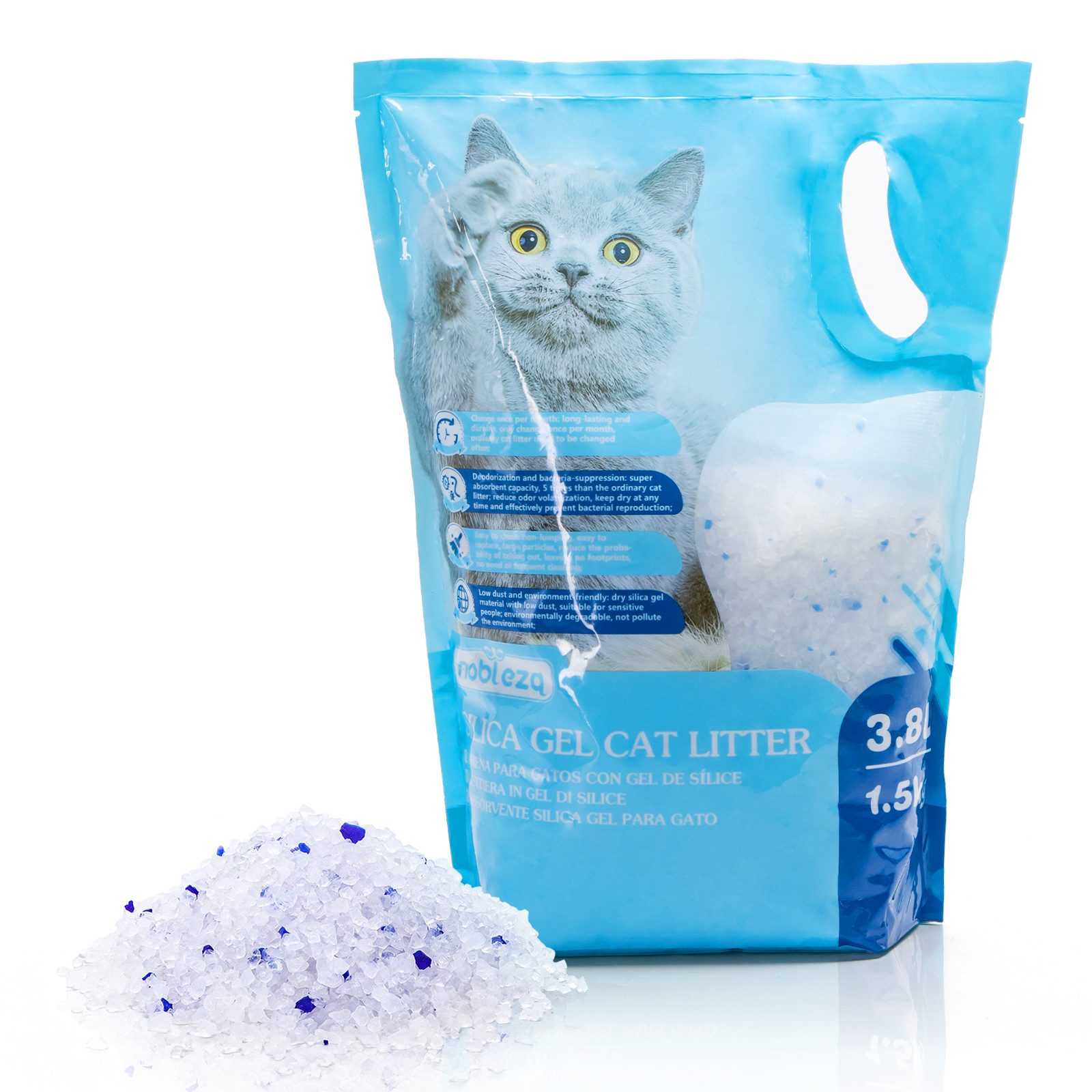 nobleza Katzenstreu Silikat Kristalle Katzenstreu 3.8L