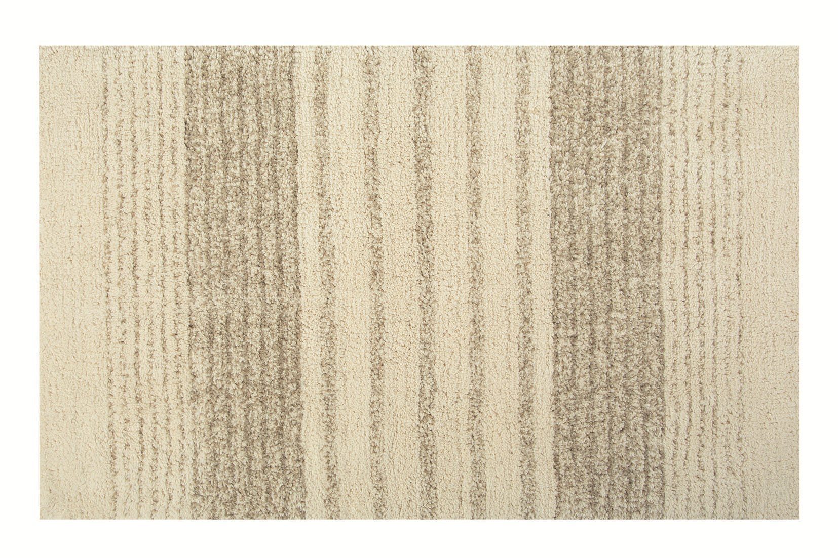 spirella Badematte NOMAD, rechteckig, Höhe: 18 mm, Badteppich, 65% Baumwolle 35% Leinen, Anti-Rutsch Beschichtung, Размер 50x80 cm, Für Fußbodenheizung geeignet, Waschbar 40°